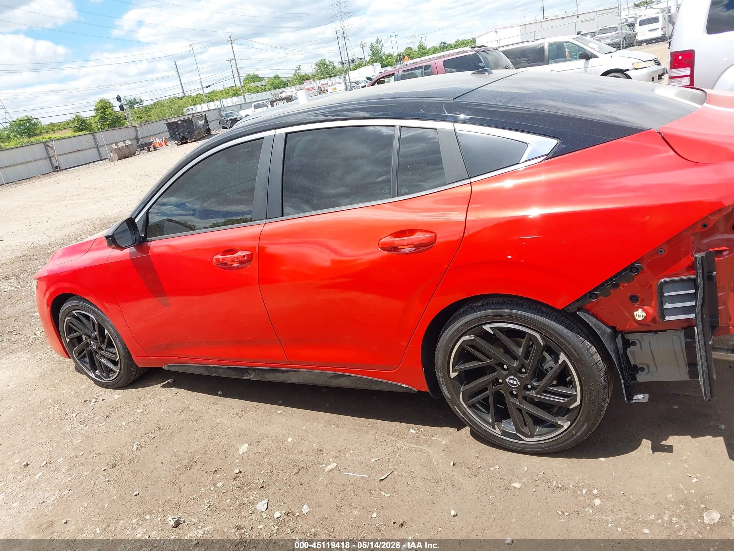 2026 Nissan Sentra Sr Orange vin: 3N1AB9DV2TY241810