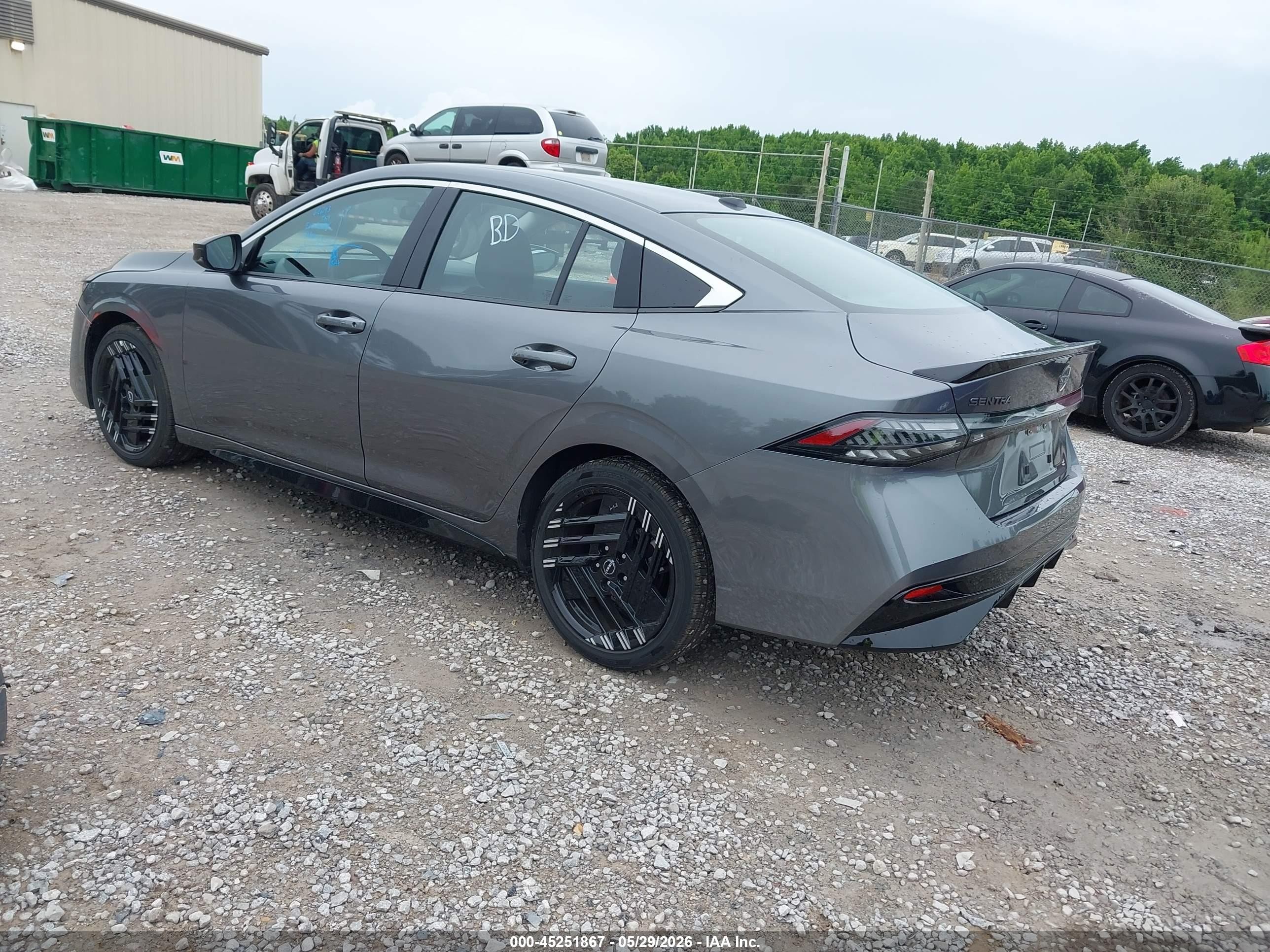 2026 Nissan Sentra Sr Gray vin: 3N1AB9DV2TY254055