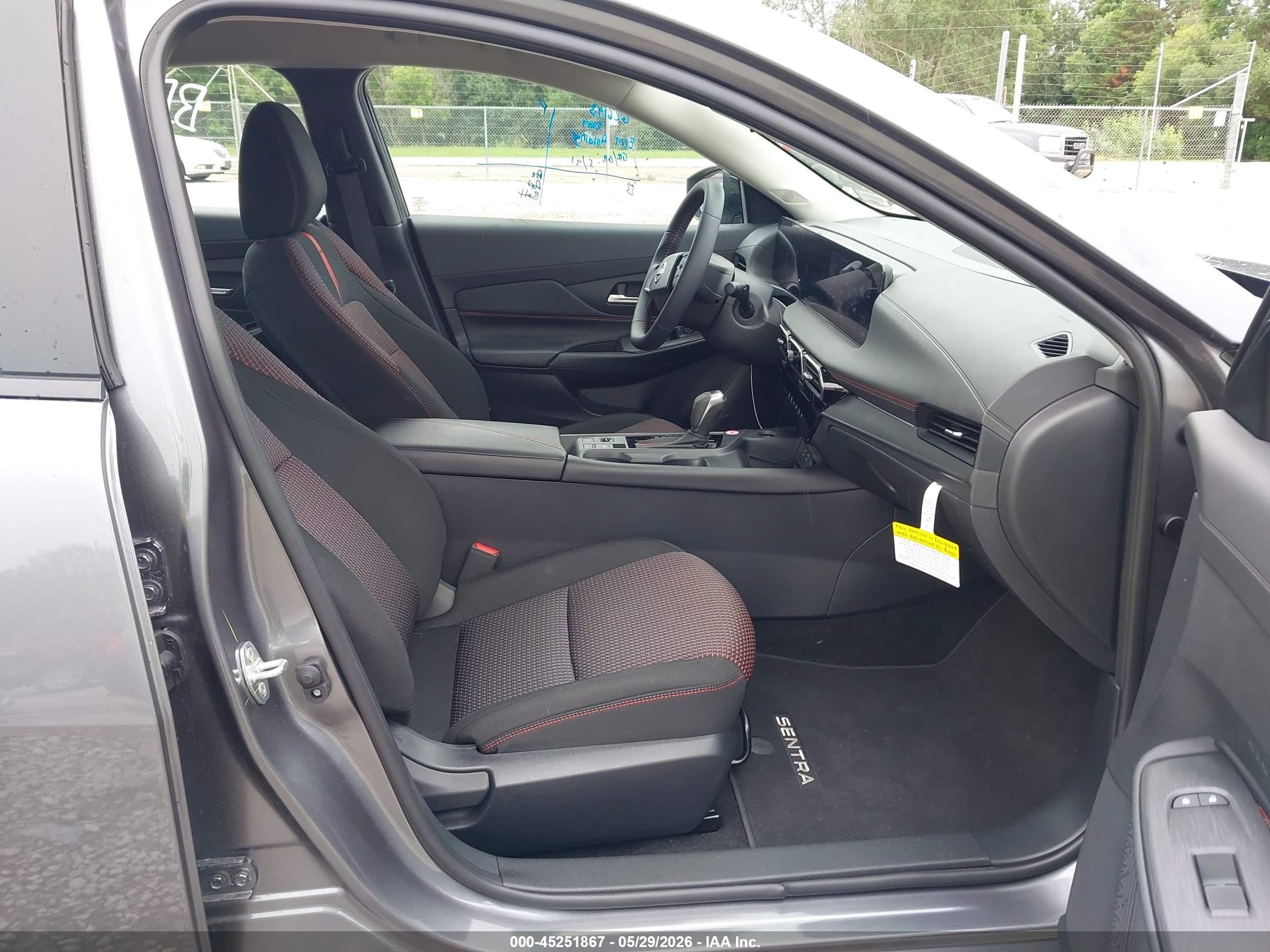 2026 Nissan Sentra Sr Gray vin: 3N1AB9DV2TY254055