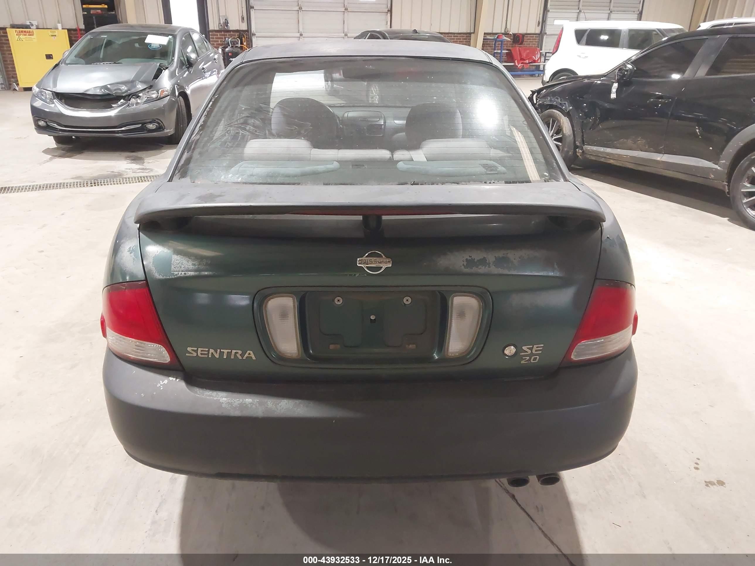 2000 Nissan Sentra Se Green vin: 3N1BB51D1YL103592