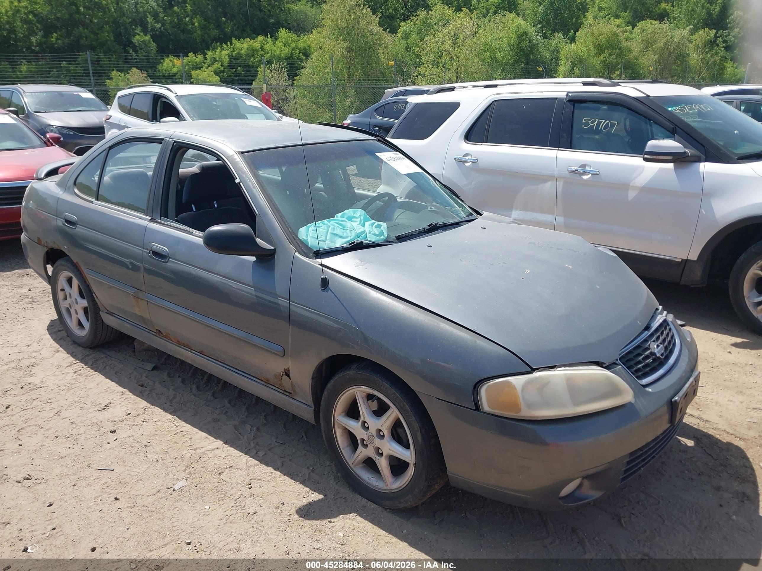 2000 Nissan Sentra Se Gray vin: 3N1BB51D4YL104686