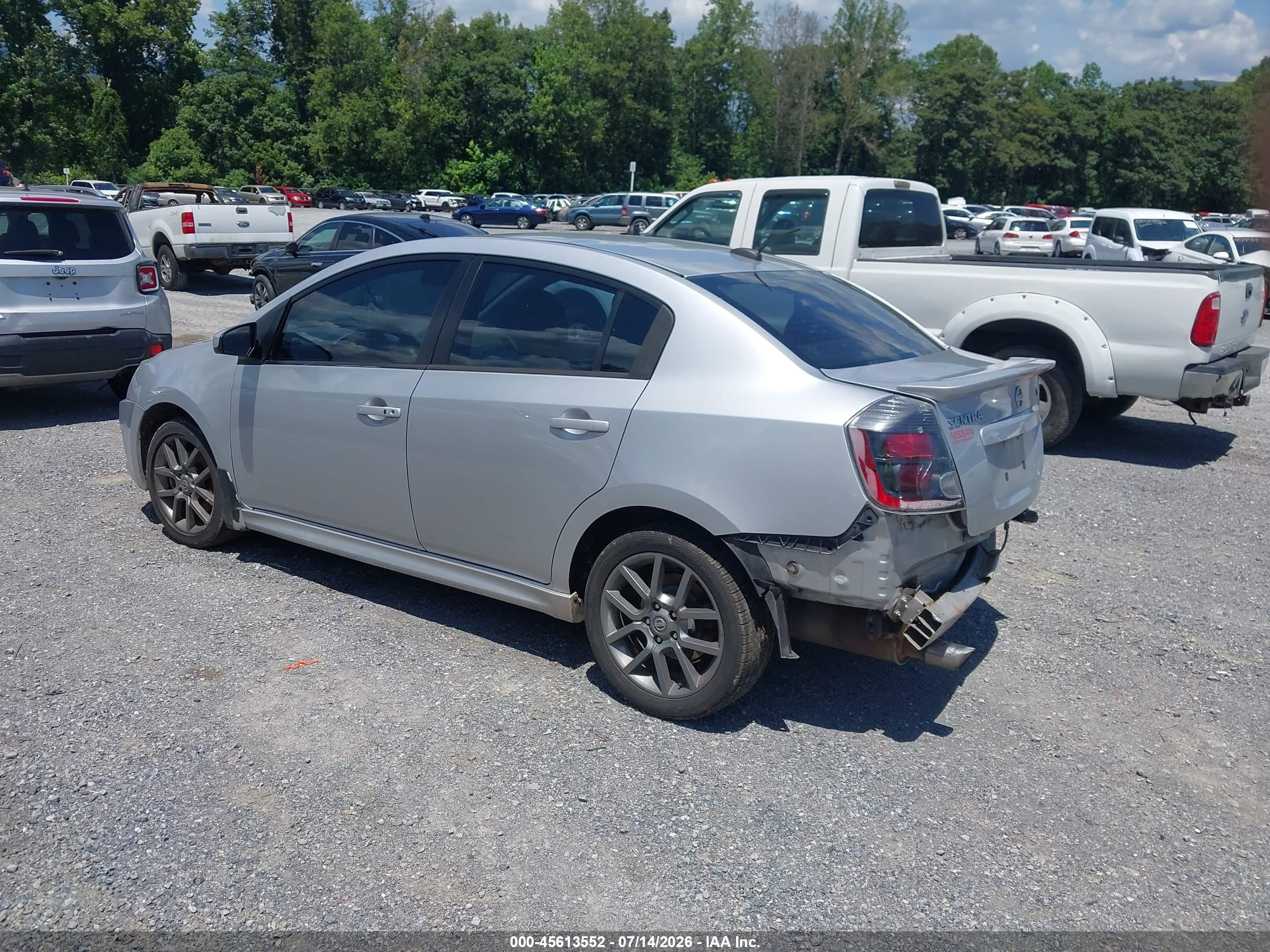 2012 Nissan Sentra Se-r Серебряный vin: 3N1BB6AP4CL655029