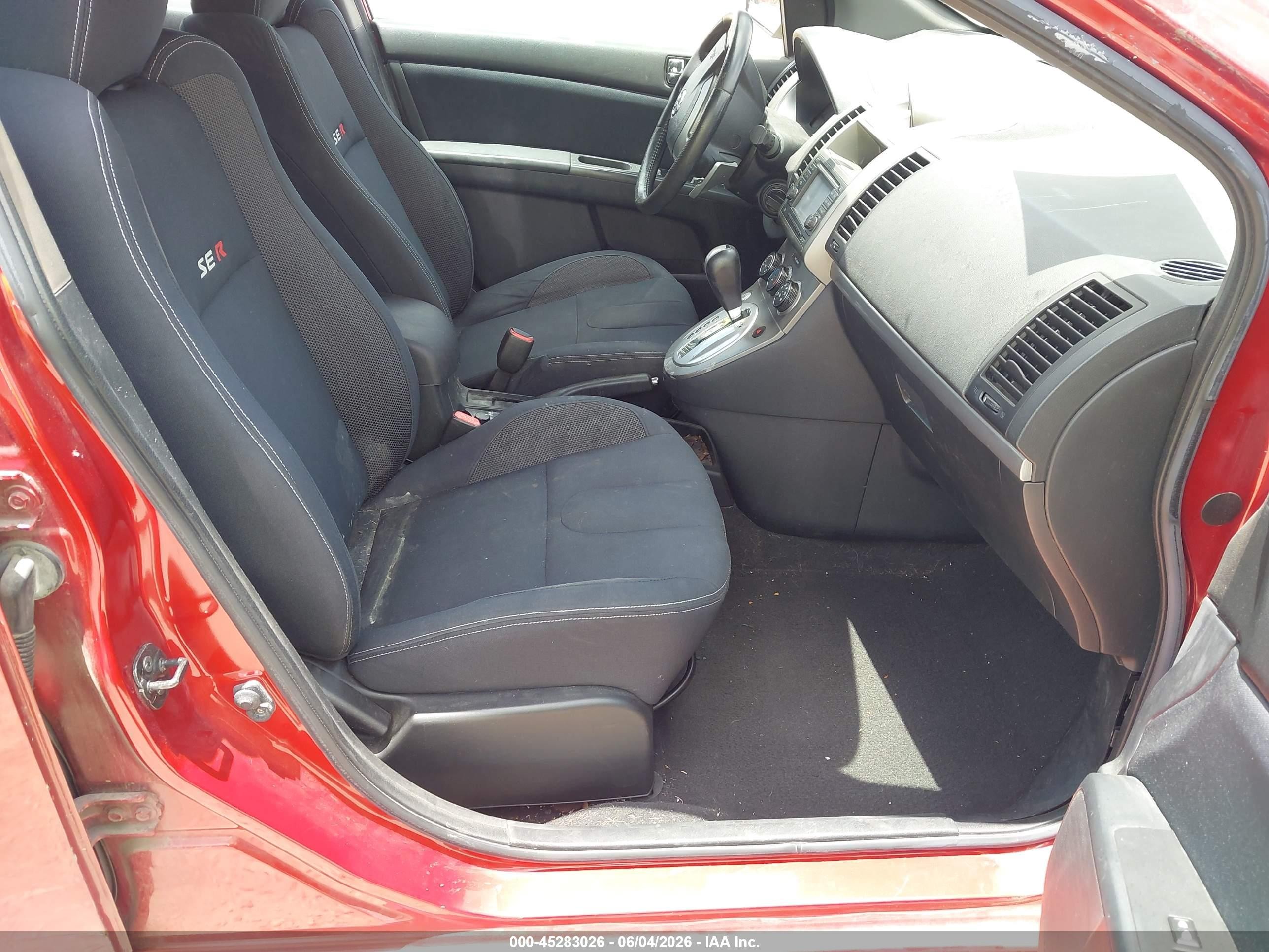 2011 Nissan Sentra Se-r Красный vin: 3N1BB6AP5BL621809