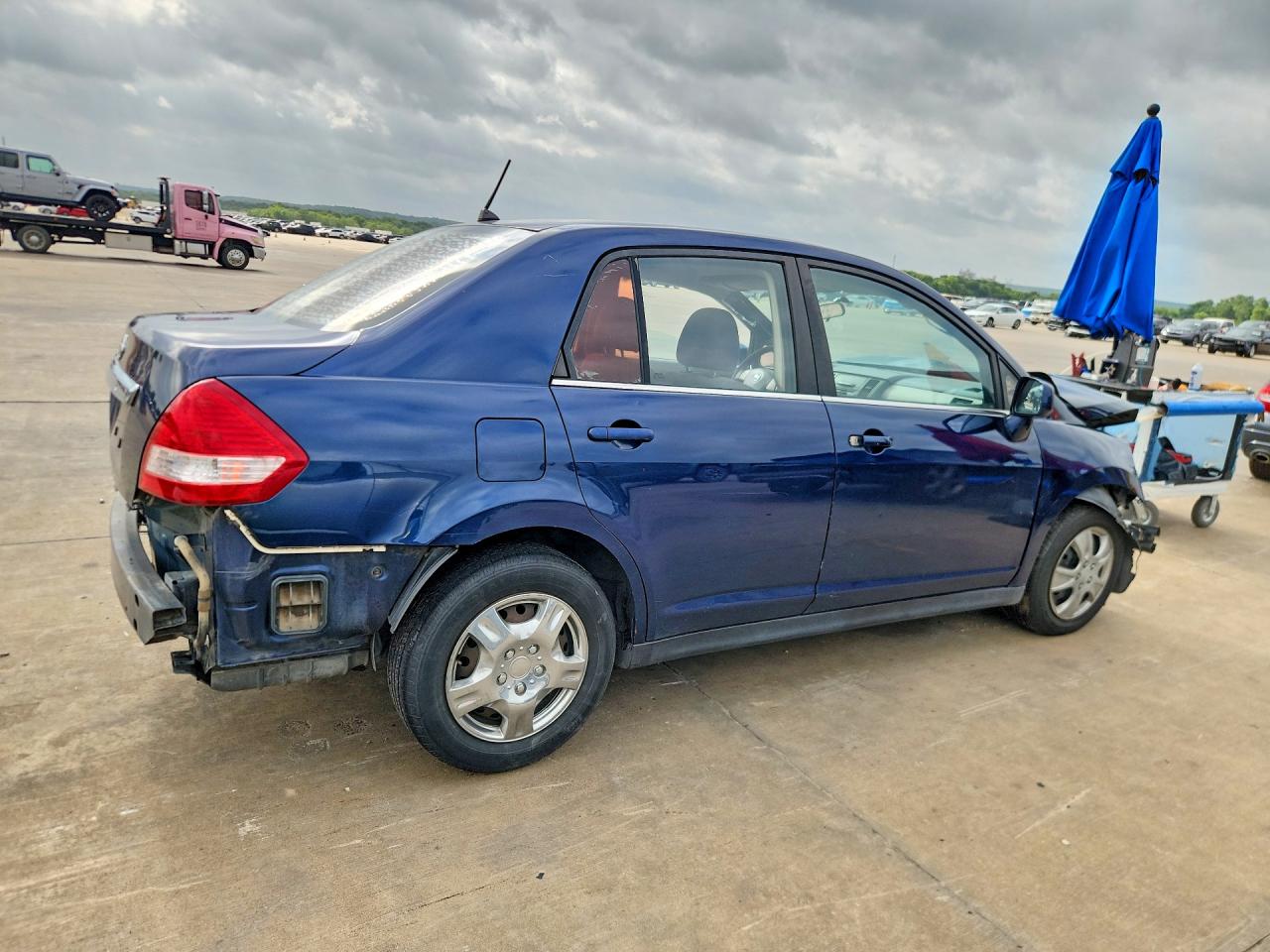 2008 Nissan Versa Синий vin: 3N1BC11E18L390740