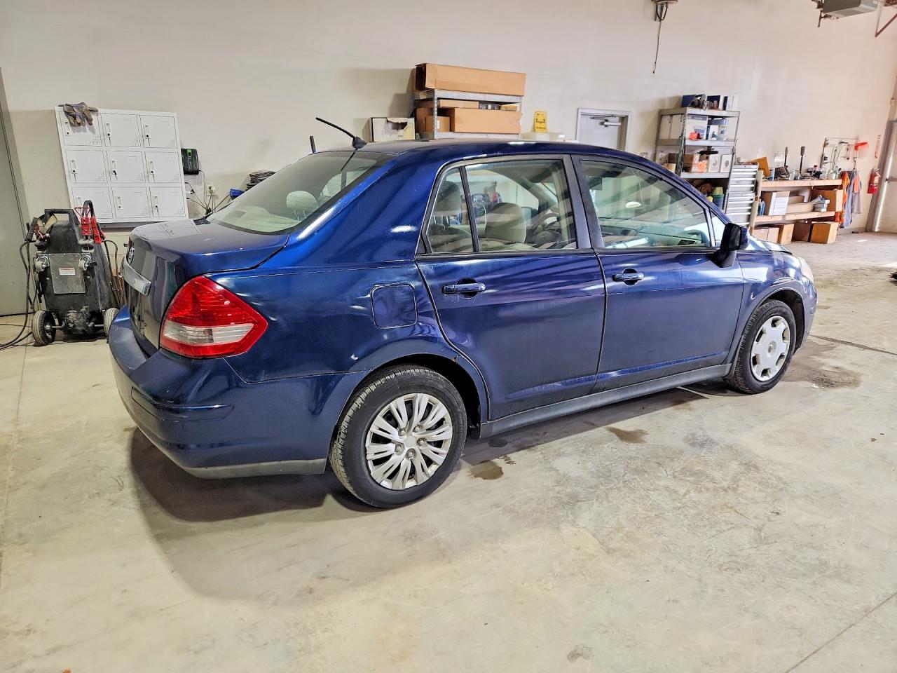 2009 Nissan Versa S Blue vin: 3N1BC11E19L447827
