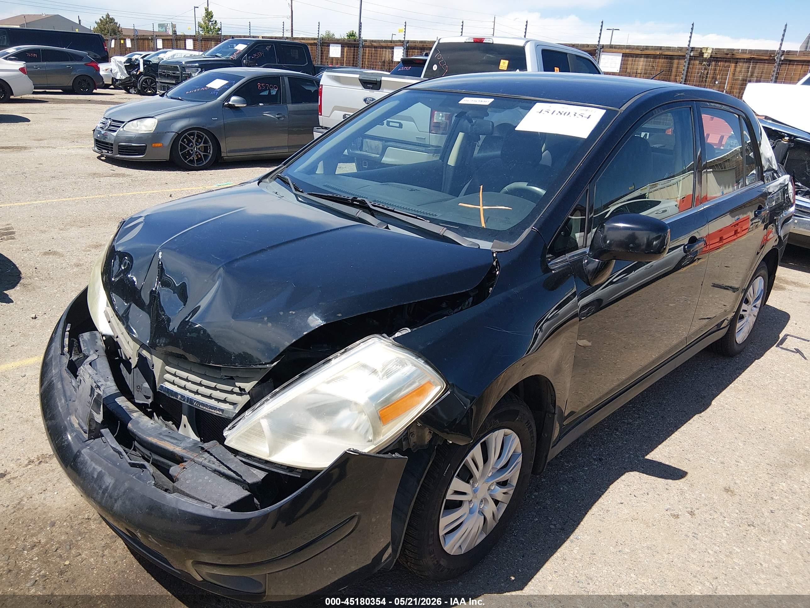 2009 Nissan Versa 1.8s Черный vin: 3N1BC11E29L352466