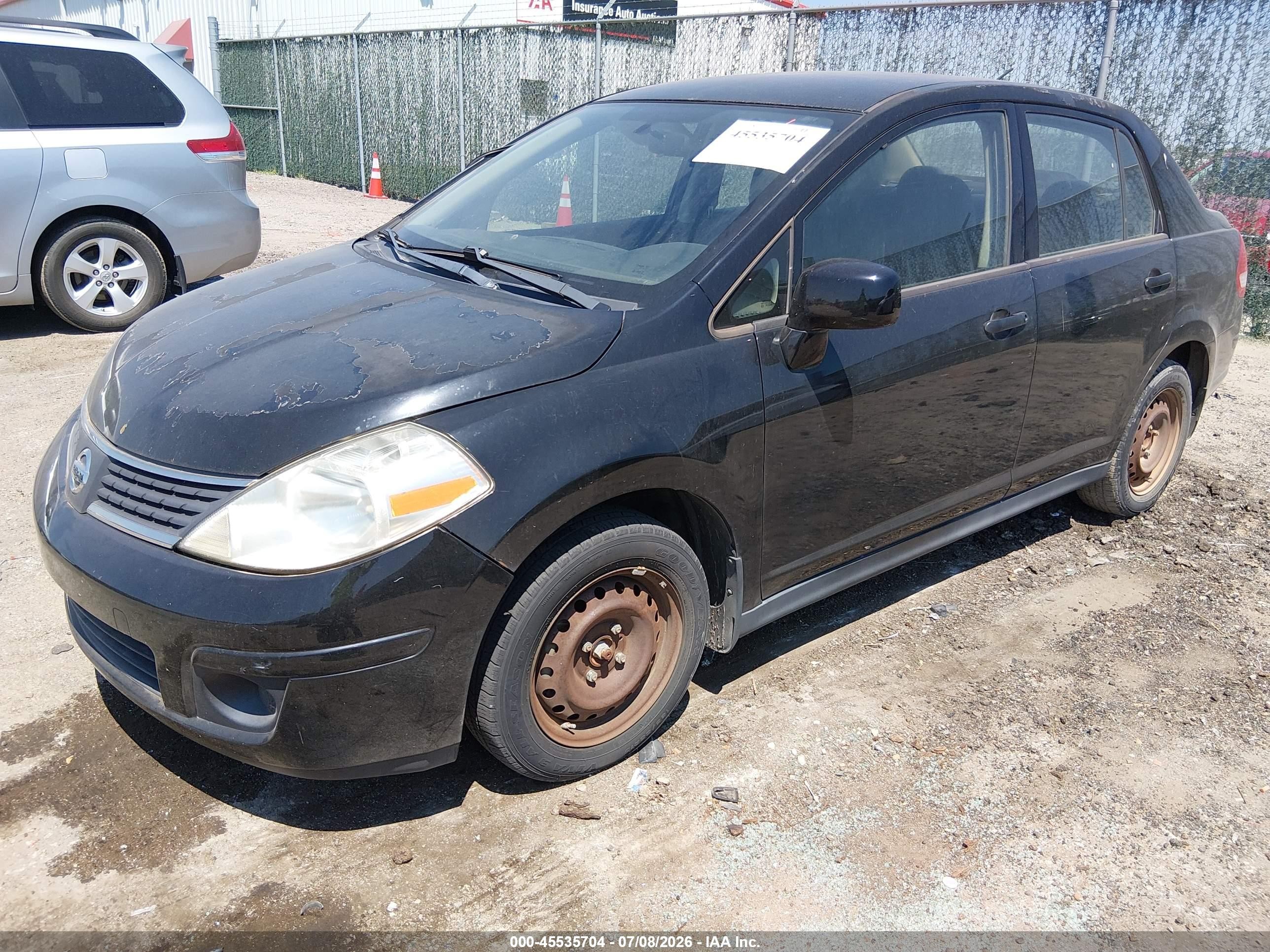 2009 Nissan Versa 1.8s Black vin: 3N1BC11E29L412004