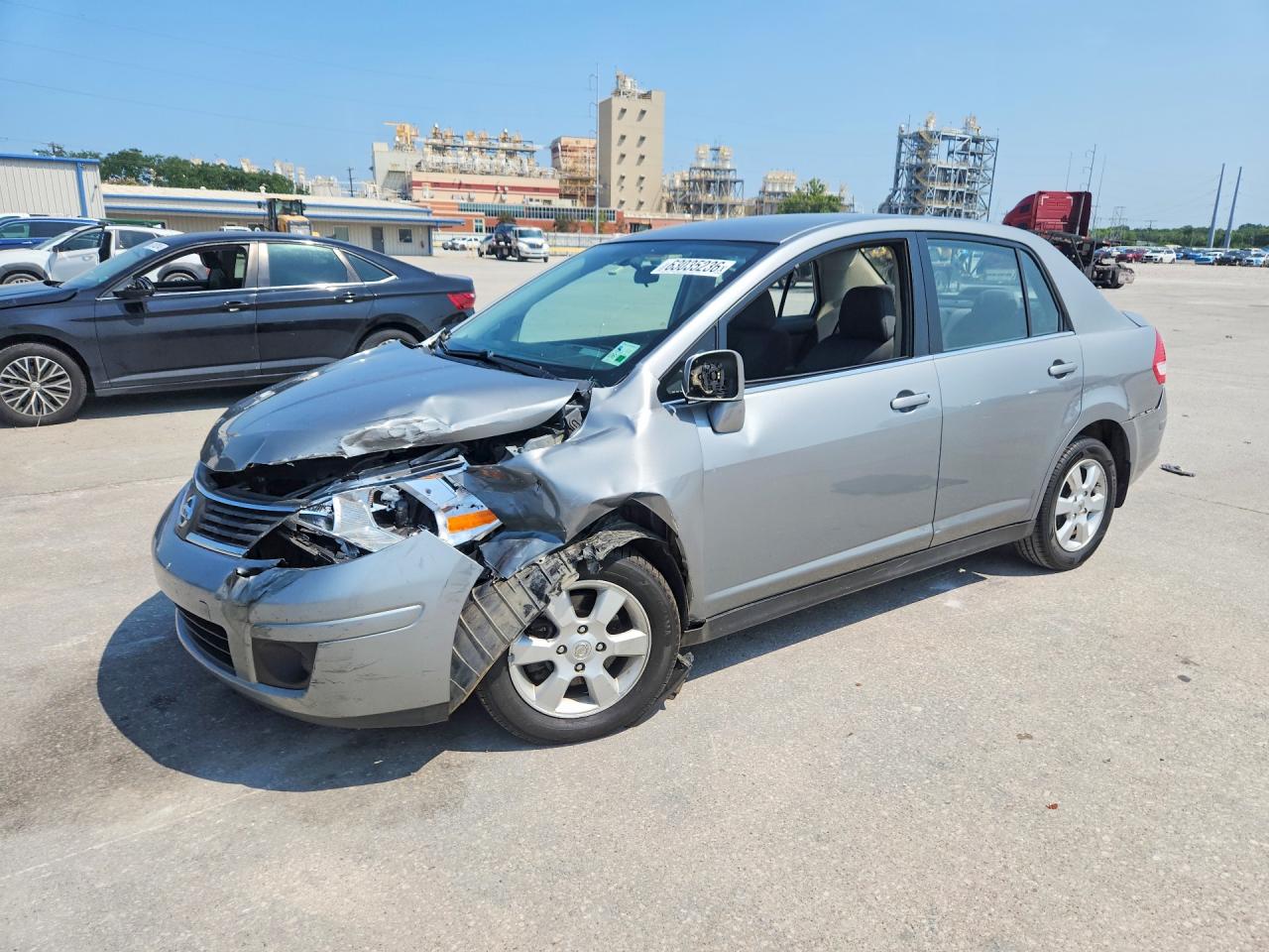 2007 Nissan Versa 1.8 S Silver vin: 3N1BC11E37L425261