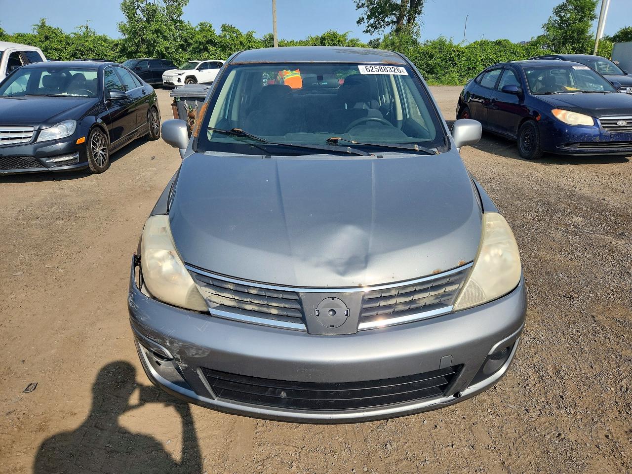 2007 Nissan Versa S Gray vin: 3N1BC11E37L441489