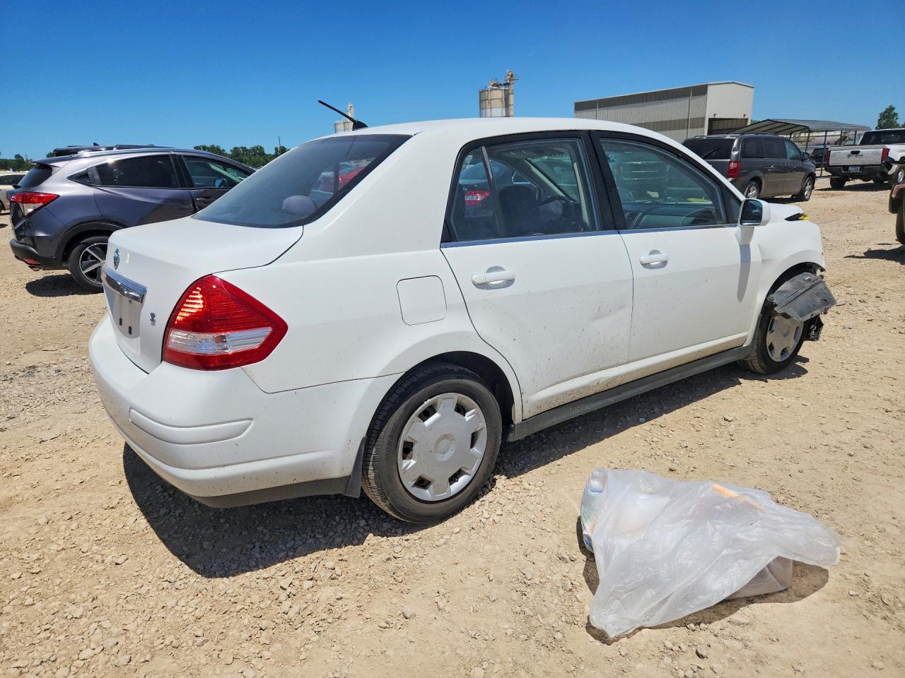2007 Nissan Versa 1.8 S White vin: 3N1BC11E37L445297