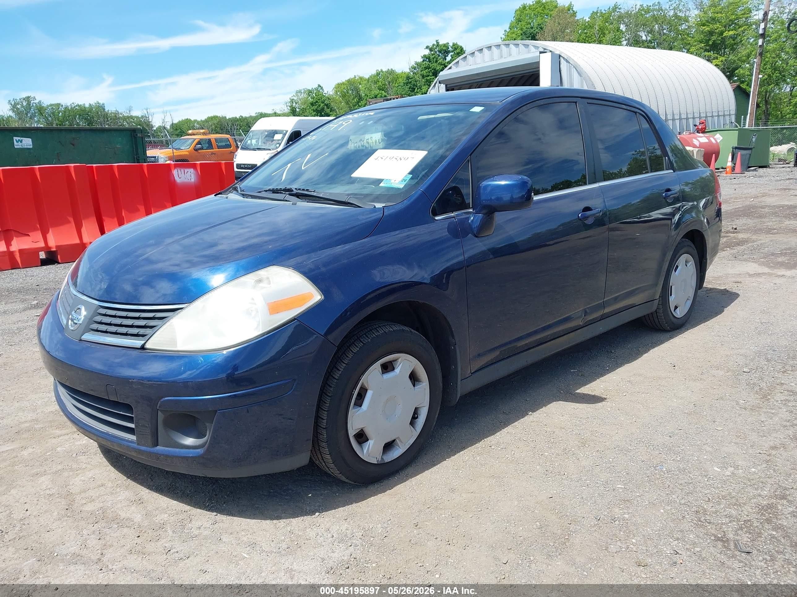 2008 Nissan Versa 1.8s Blue vin: 3N1BC11E48L368554