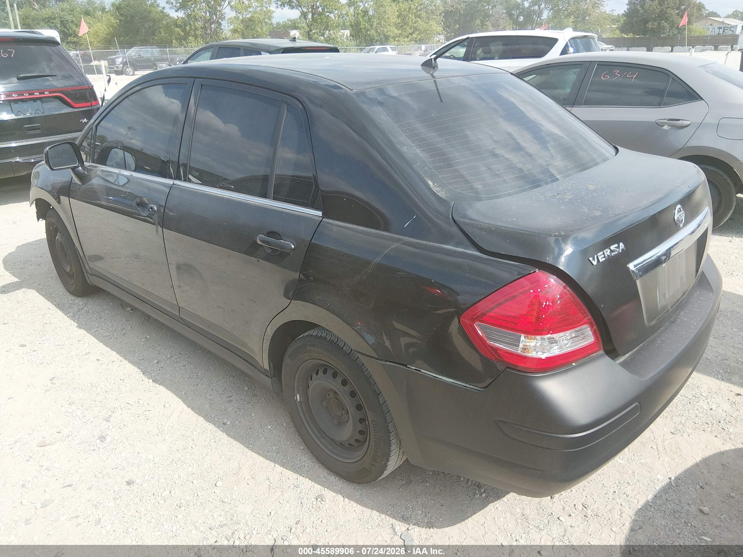 2008 Nissan Versa 1.8 S Black vin: 3N1BC11E58L410066
