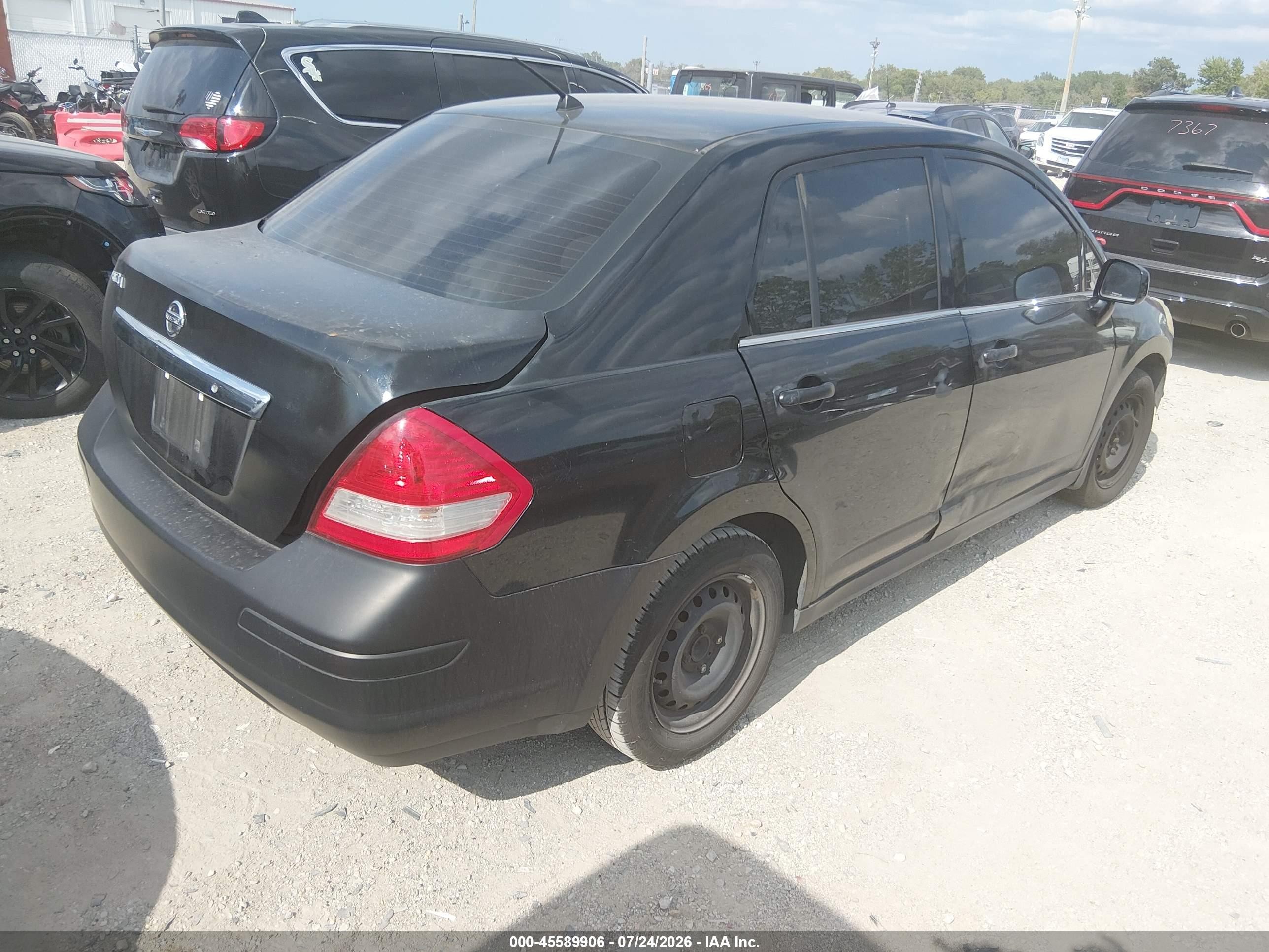2008 Nissan Versa 1.8 S Black vin: 3N1BC11E58L410066