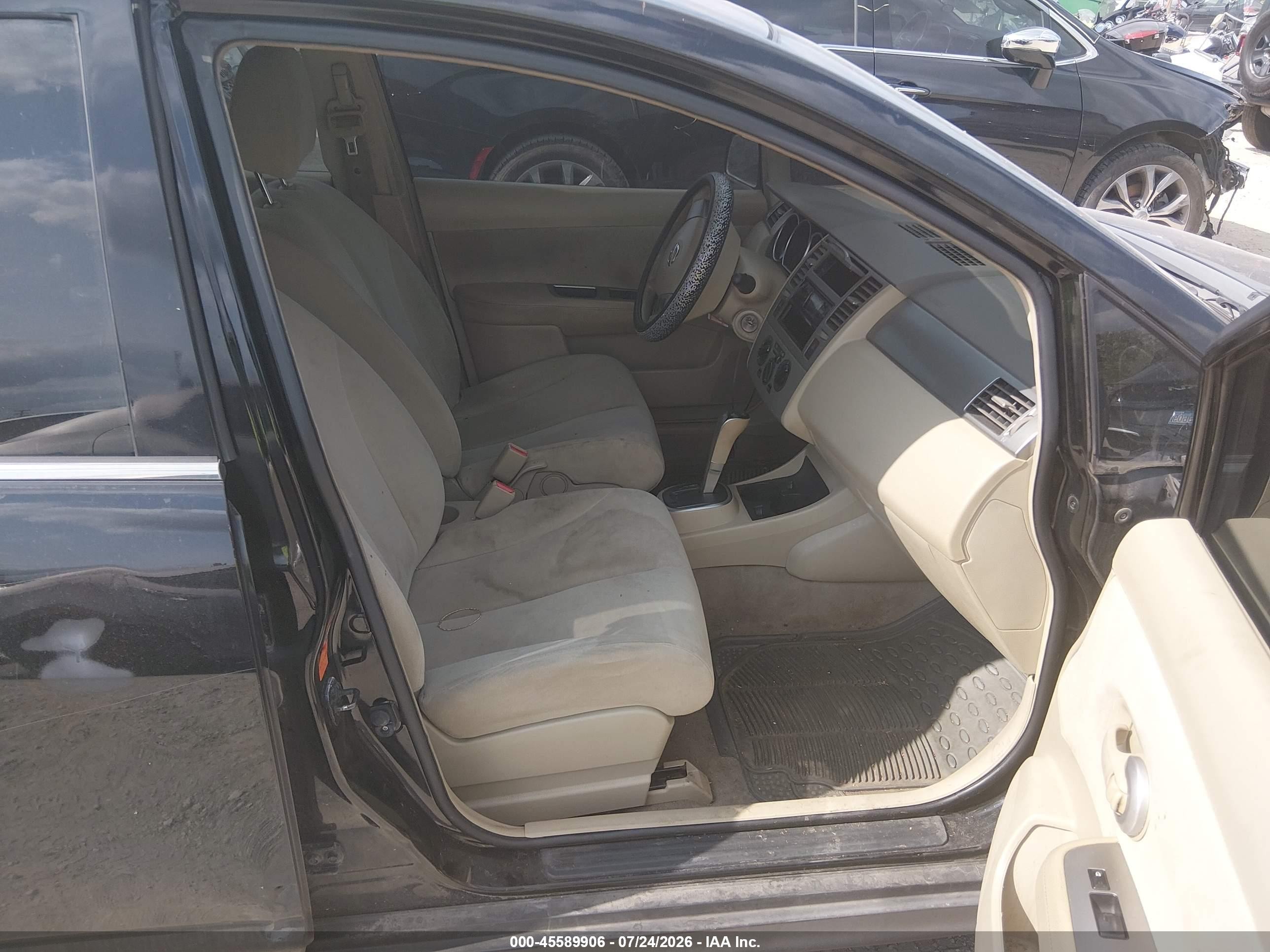 2008 Nissan Versa 1.8 S Black vin: 3N1BC11E58L410066