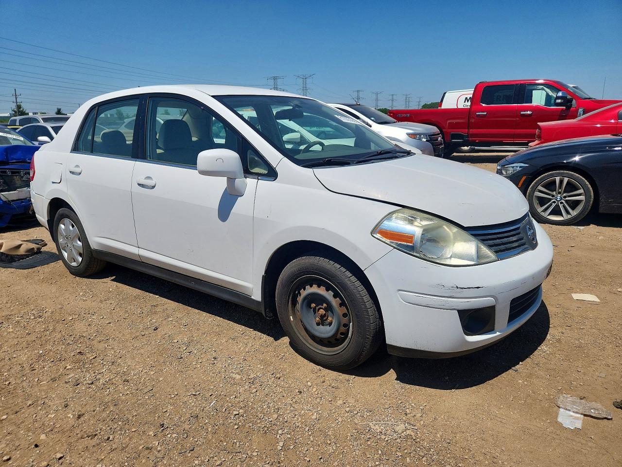 2008 Nissan Versa 1.8 S White vin: 3N1BC11E68L442234