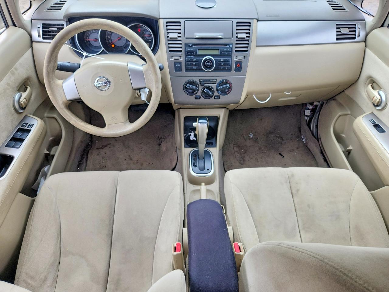 2007 Nissan Versa 1.8 S Beige vin: 3N1BC11E77L441902