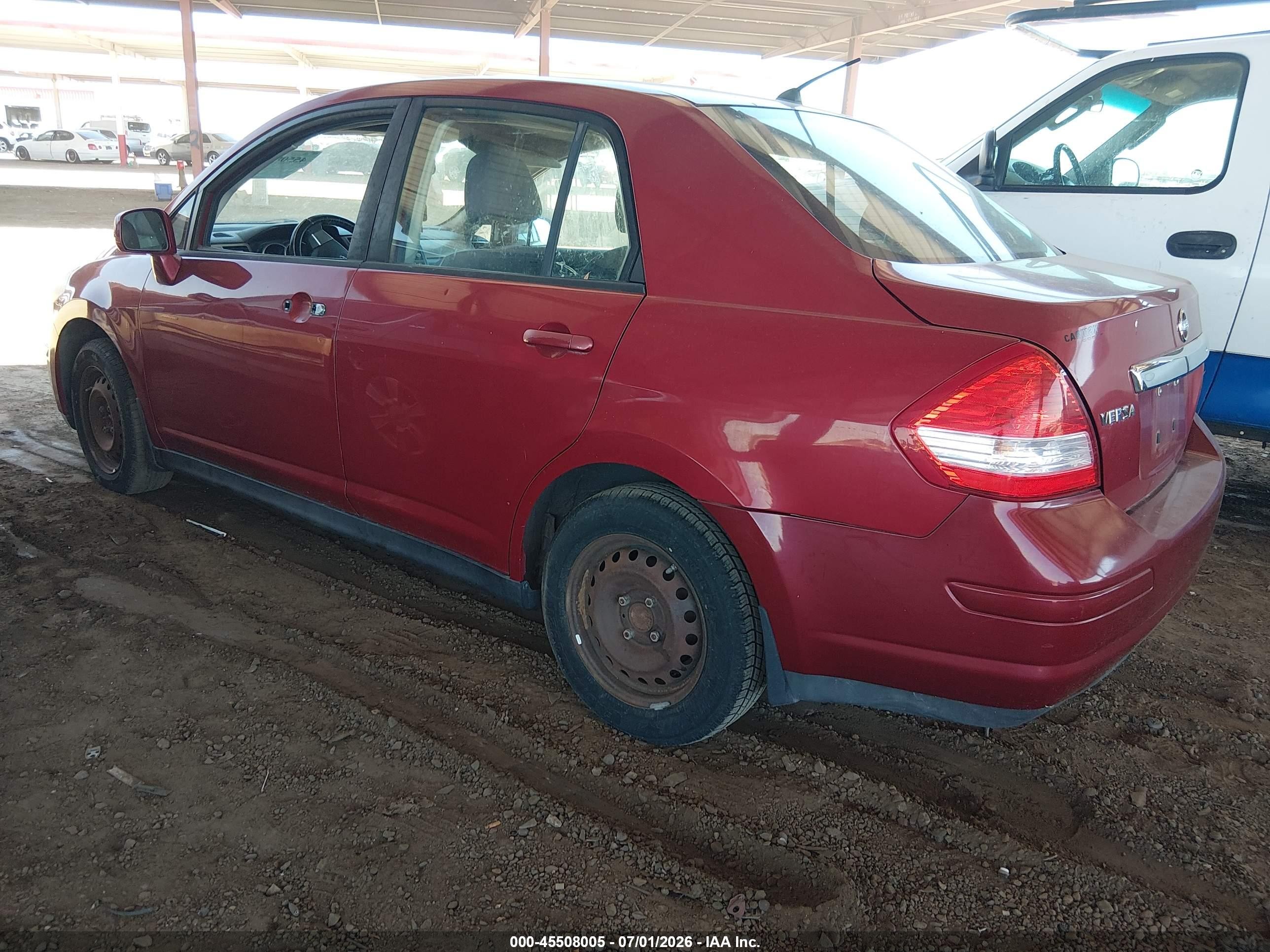 2009 Nissan Versa 1.8s Burgundy vin: 3N1BC11E89L443032