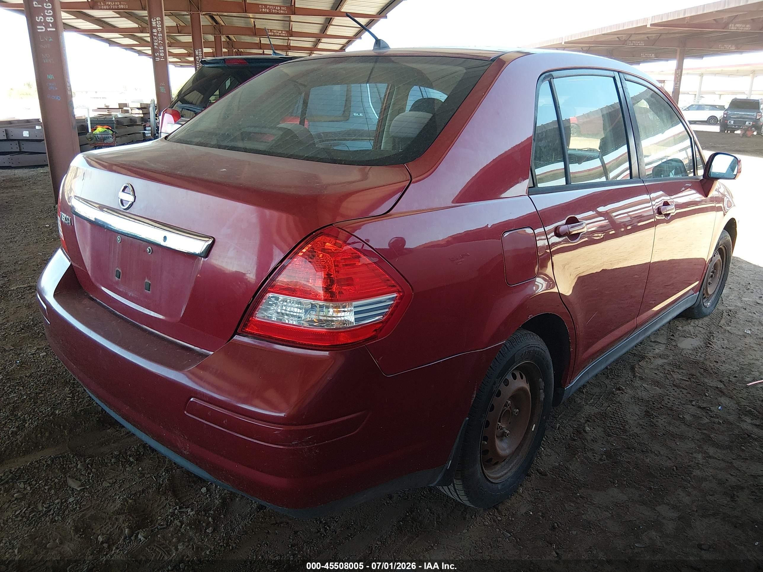 2009 Nissan Versa 1.8s Burgundy vin: 3N1BC11E89L443032