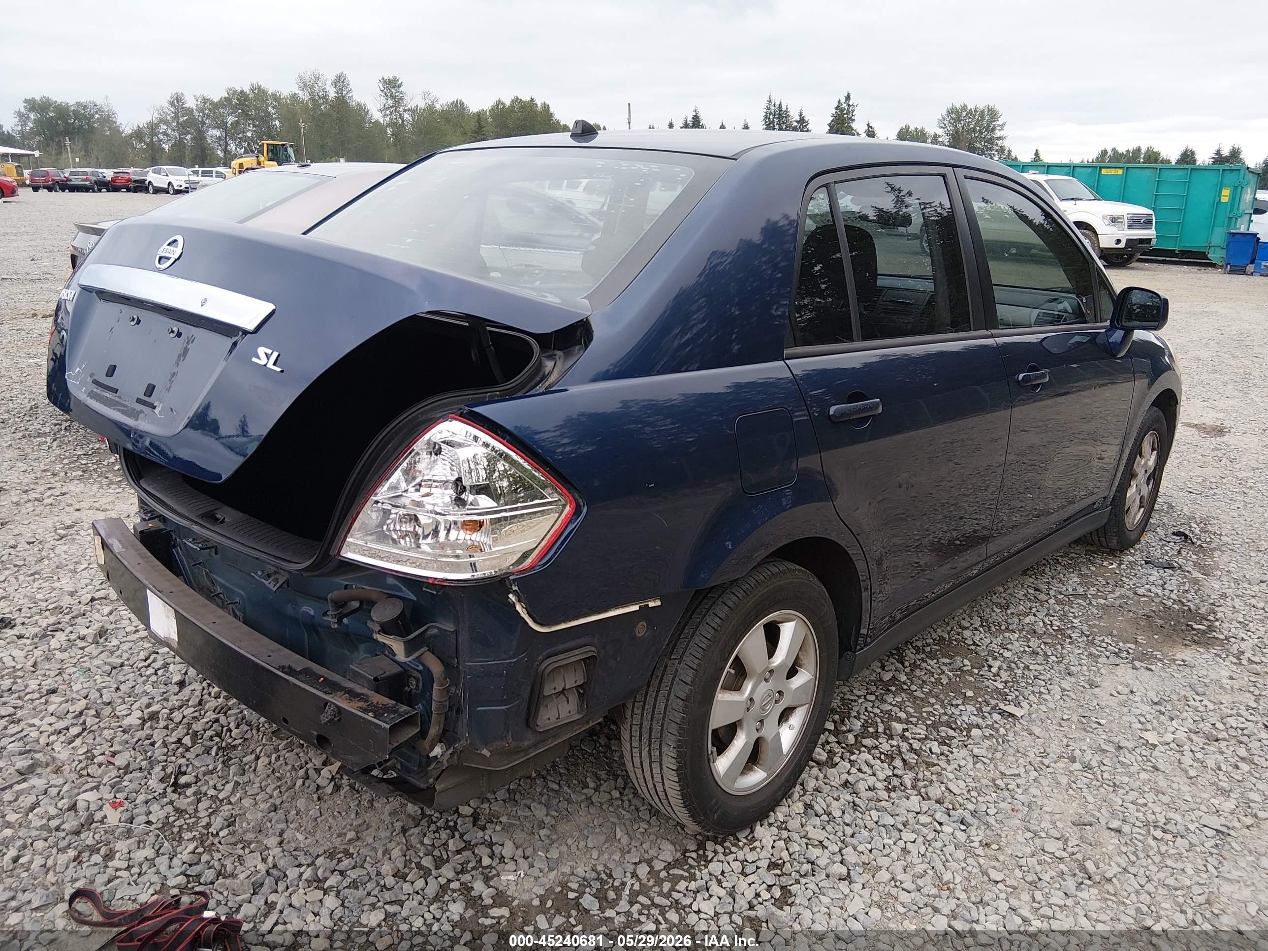 2009 Nissan Versa 1.8sl Blue vin: 3N1BC11E89L484485