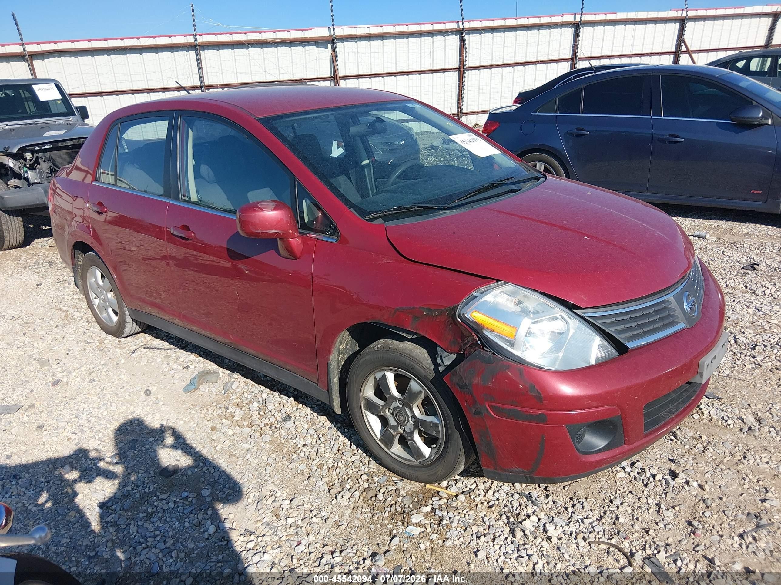 2007 Nissan Versa 1.8sl Maroon vin: 3N1BC11E97L409761