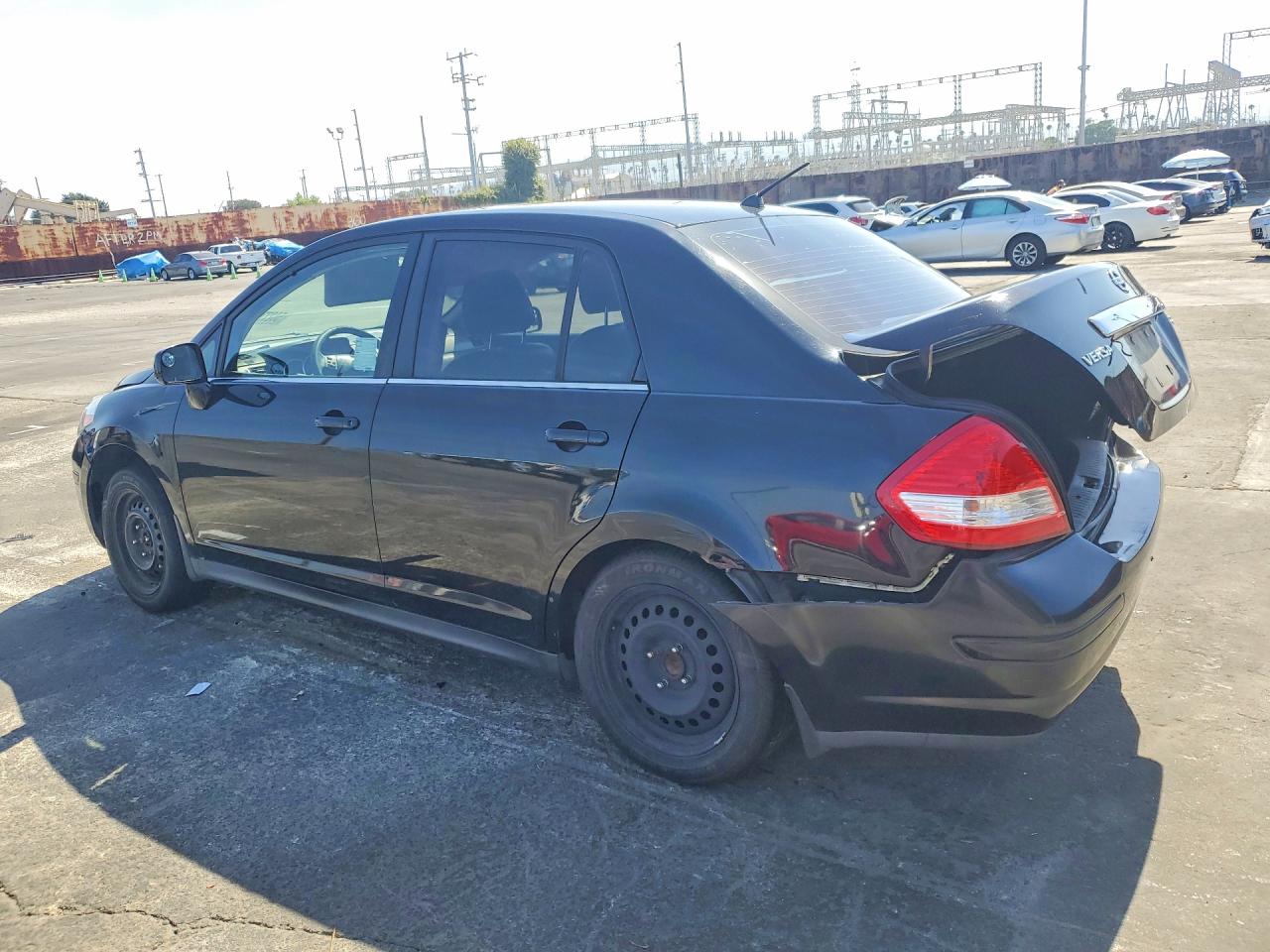 2007 Nissan Versa 1.8 S Black vin: 3N1BC11E97L442128