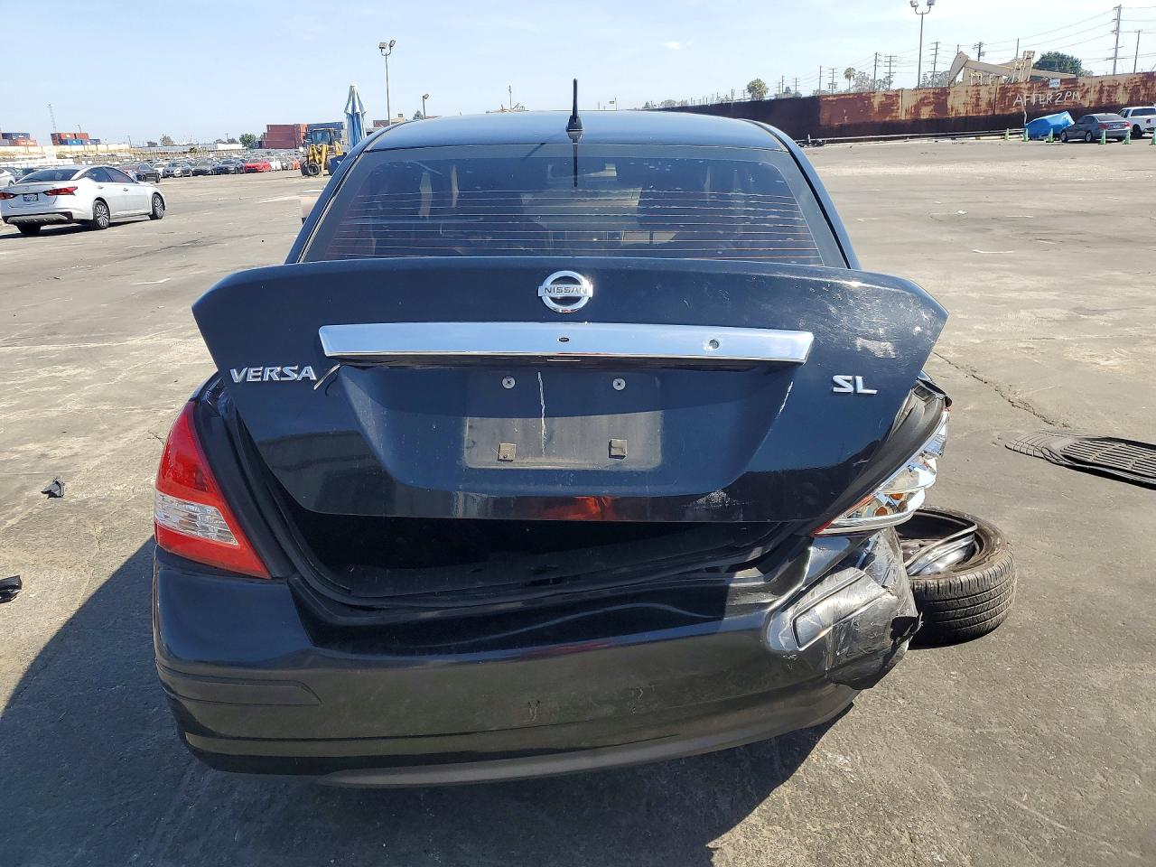 2007 Nissan Versa 1.8 S Black vin: 3N1BC11E97L442128