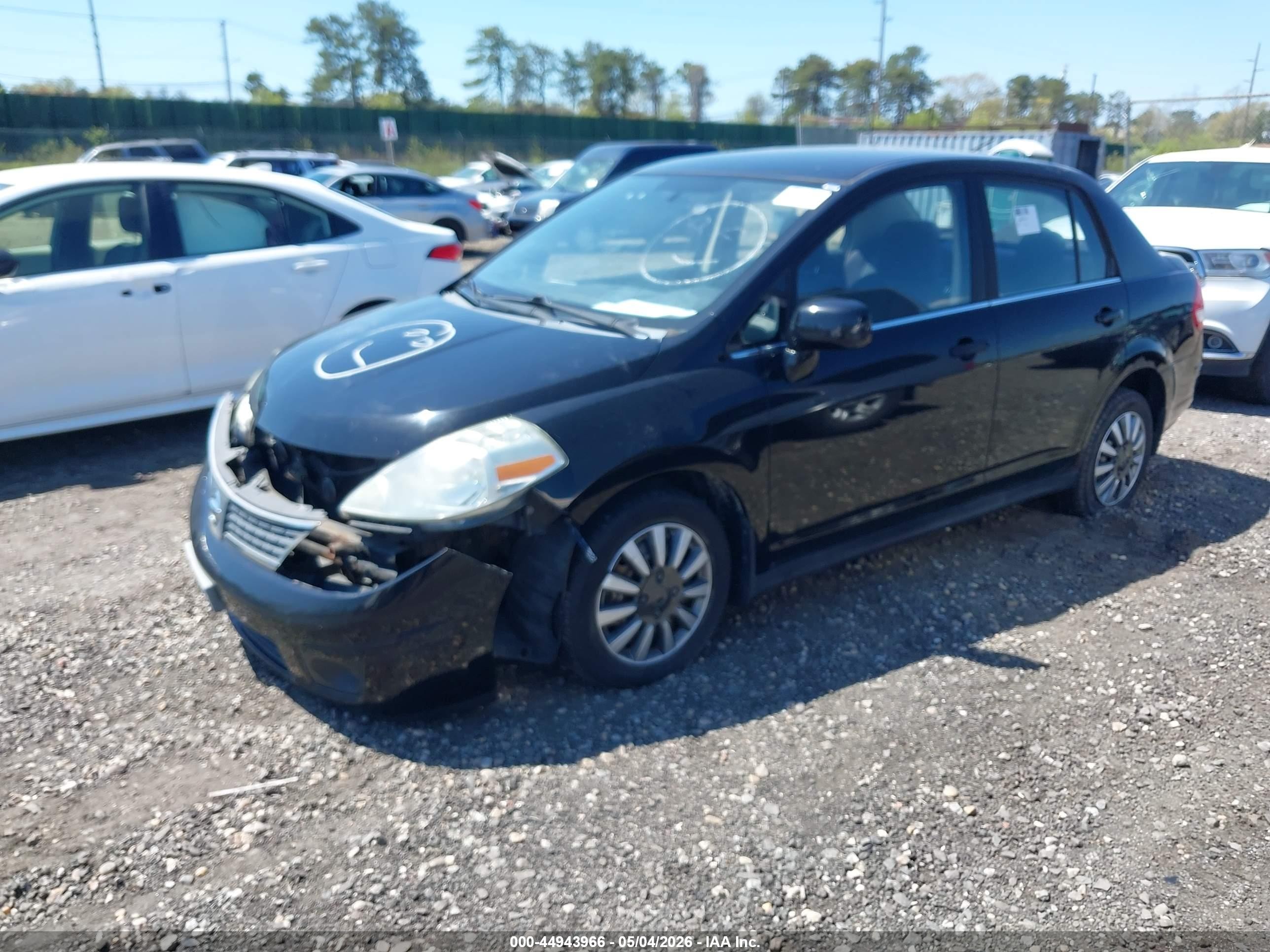 2007 Nissan Versa 1.8s Black vin: 3N1BC11E97L453615