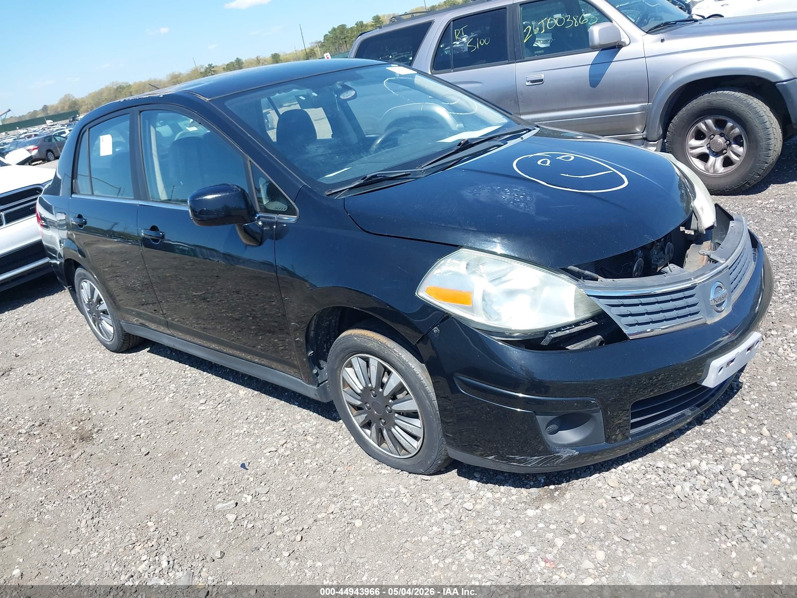 2007 Nissan Versa 1.8s Black vin: 3N1BC11E97L453615