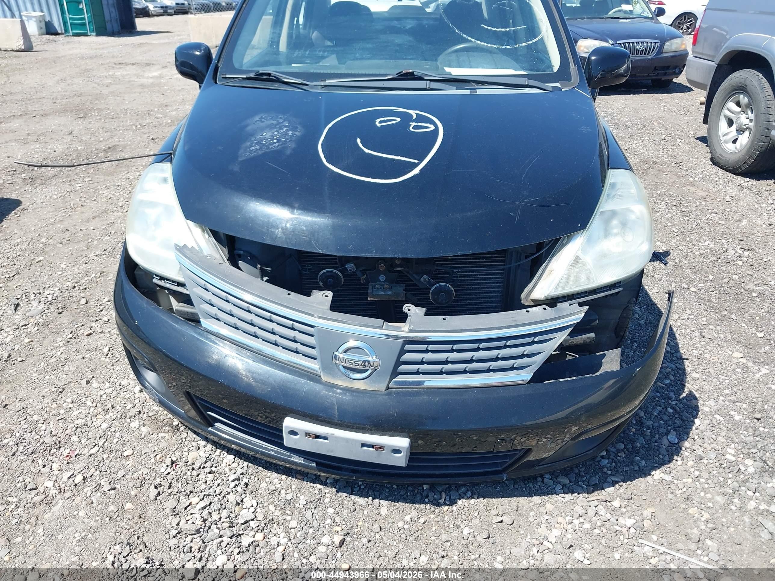 2007 Nissan Versa 1.8s Black vin: 3N1BC11E97L453615