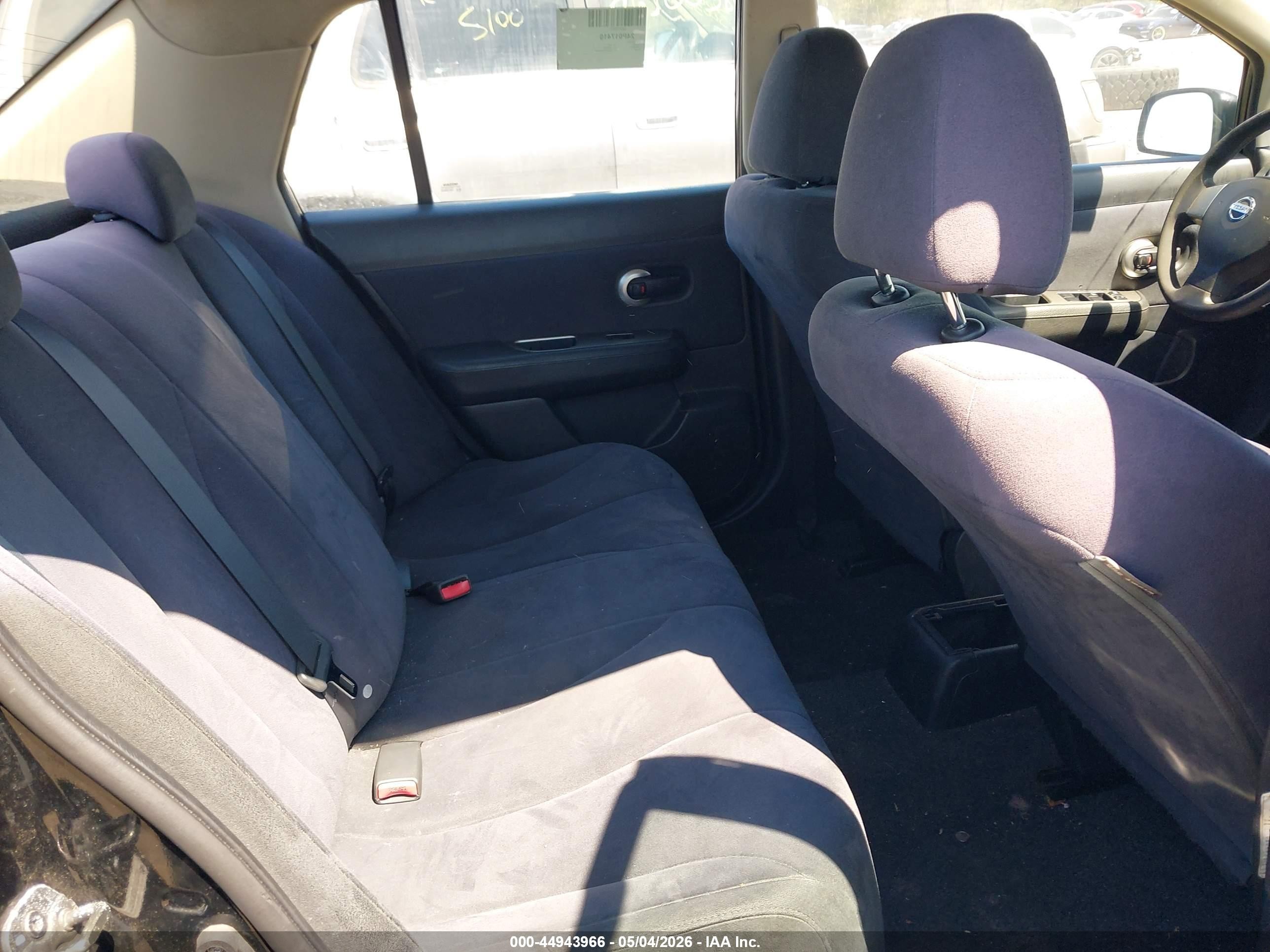 2007 Nissan Versa 1.8s Black vin: 3N1BC11E97L453615