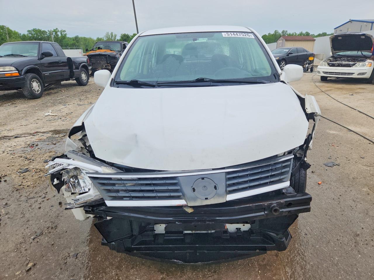 2007 Nissan Versa 1.8 S White vin: 3N1BC11EX7L444468