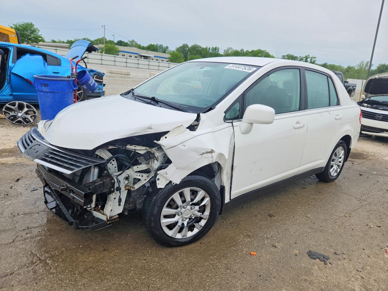 2007 Nissan Versa 1.8 S White vin: 3N1BC11EX7L444468