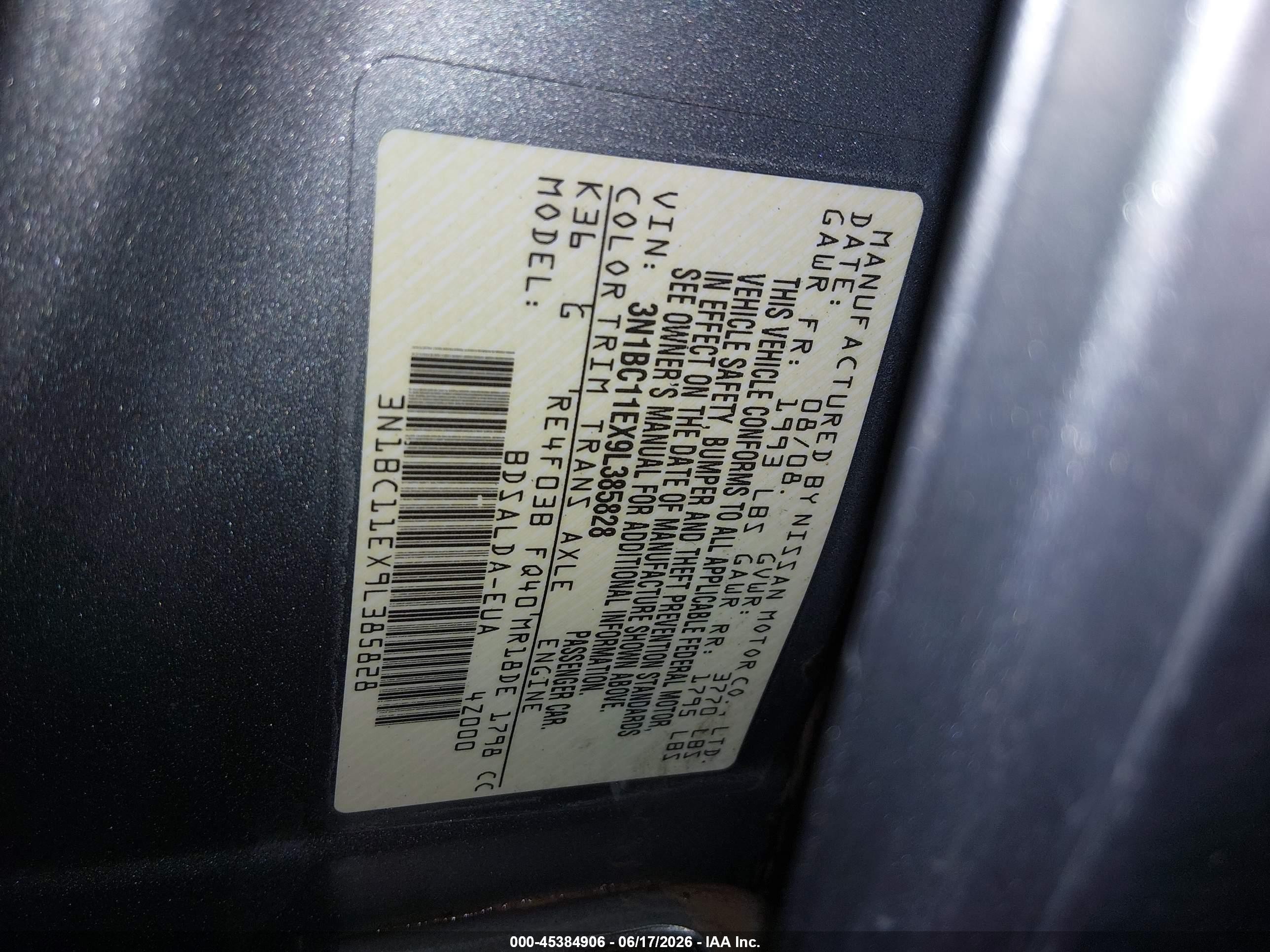 2009 Nissan Versa 1.8s Gray vin: 3N1BC11EX9L385828