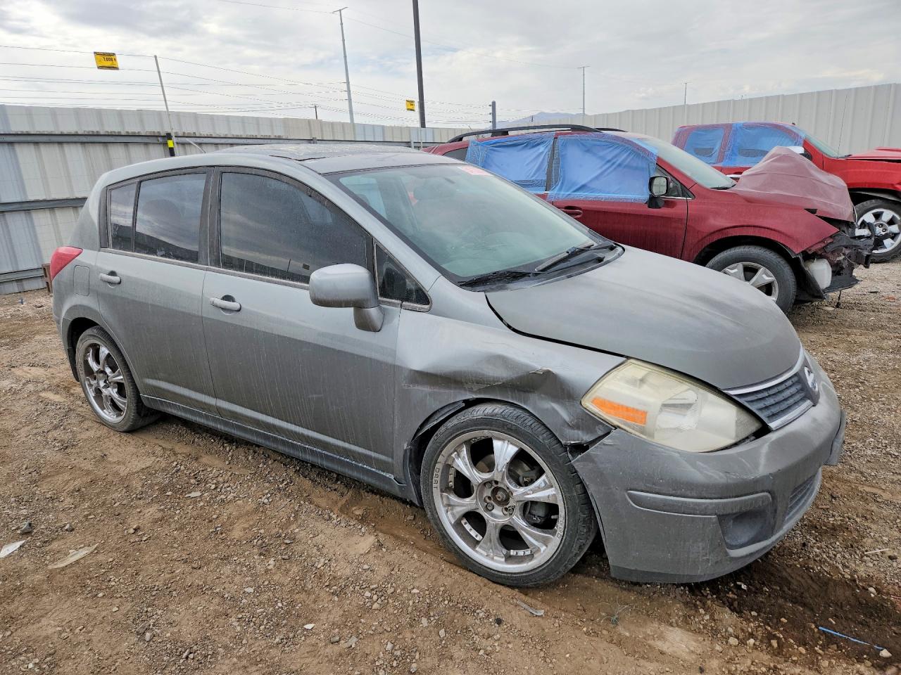 2007 Nissan Versa 1.8 S Gray vin: 3N1BC13E07L364223