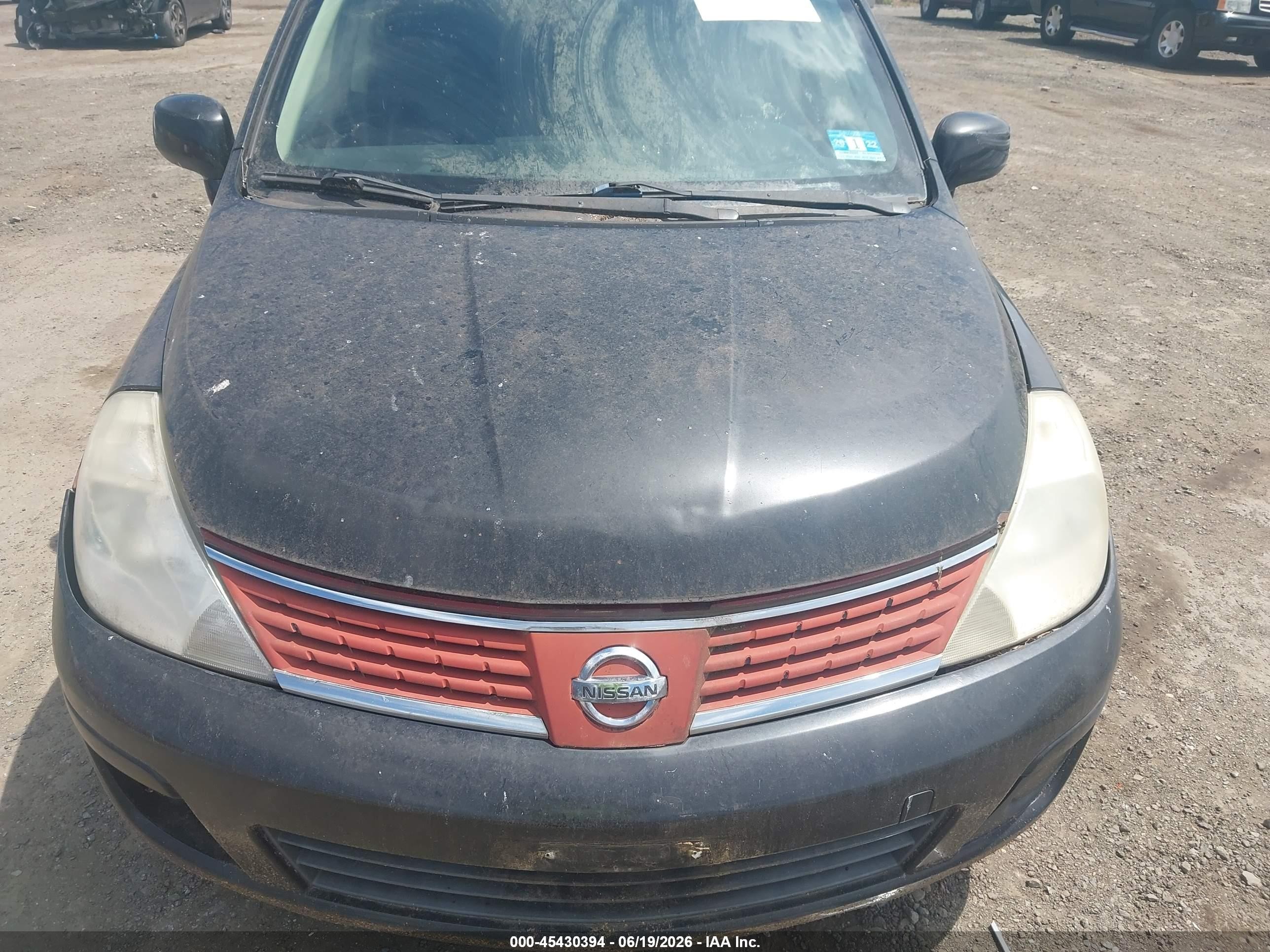 2007 Nissan Versa 1.8s Black vin: 3N1BC13E07L421794