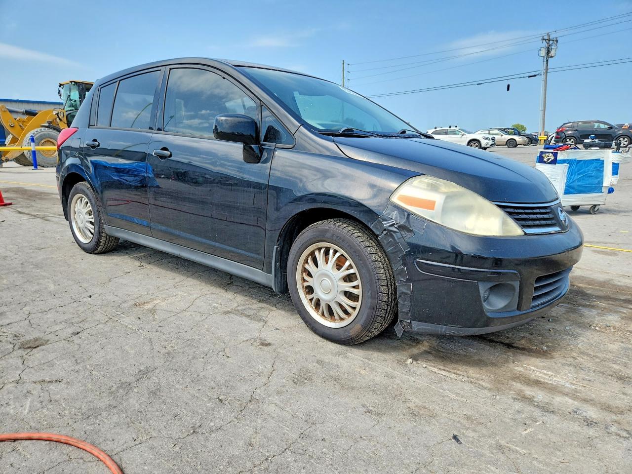 2008 Nissan Versa 1.8 S Black vin: 3N1BC13E08L388202