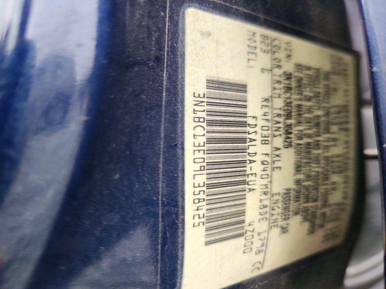 2009 Nissan Versa 1.8 S Blue vin: 3N1BC13E09L358425