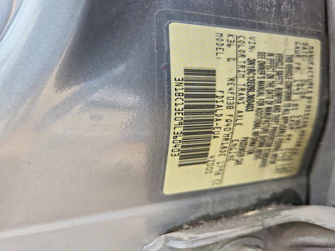2009 Nissan Versa 1.8 S Зеленый vin: 3N1BC13E09L360403