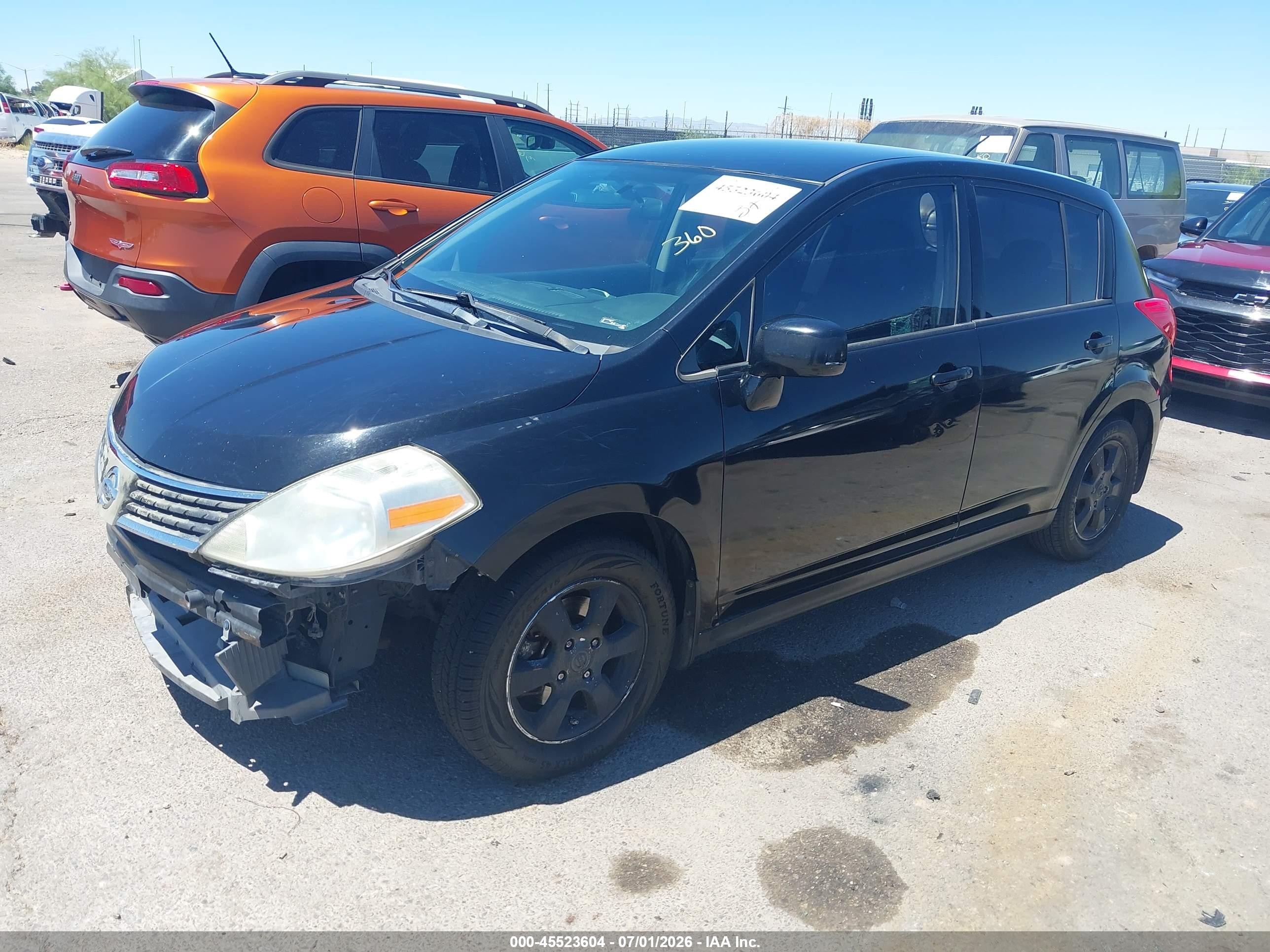 2009 Nissan Versa 1.8sl Black vin: 3N1BC13E09L411804