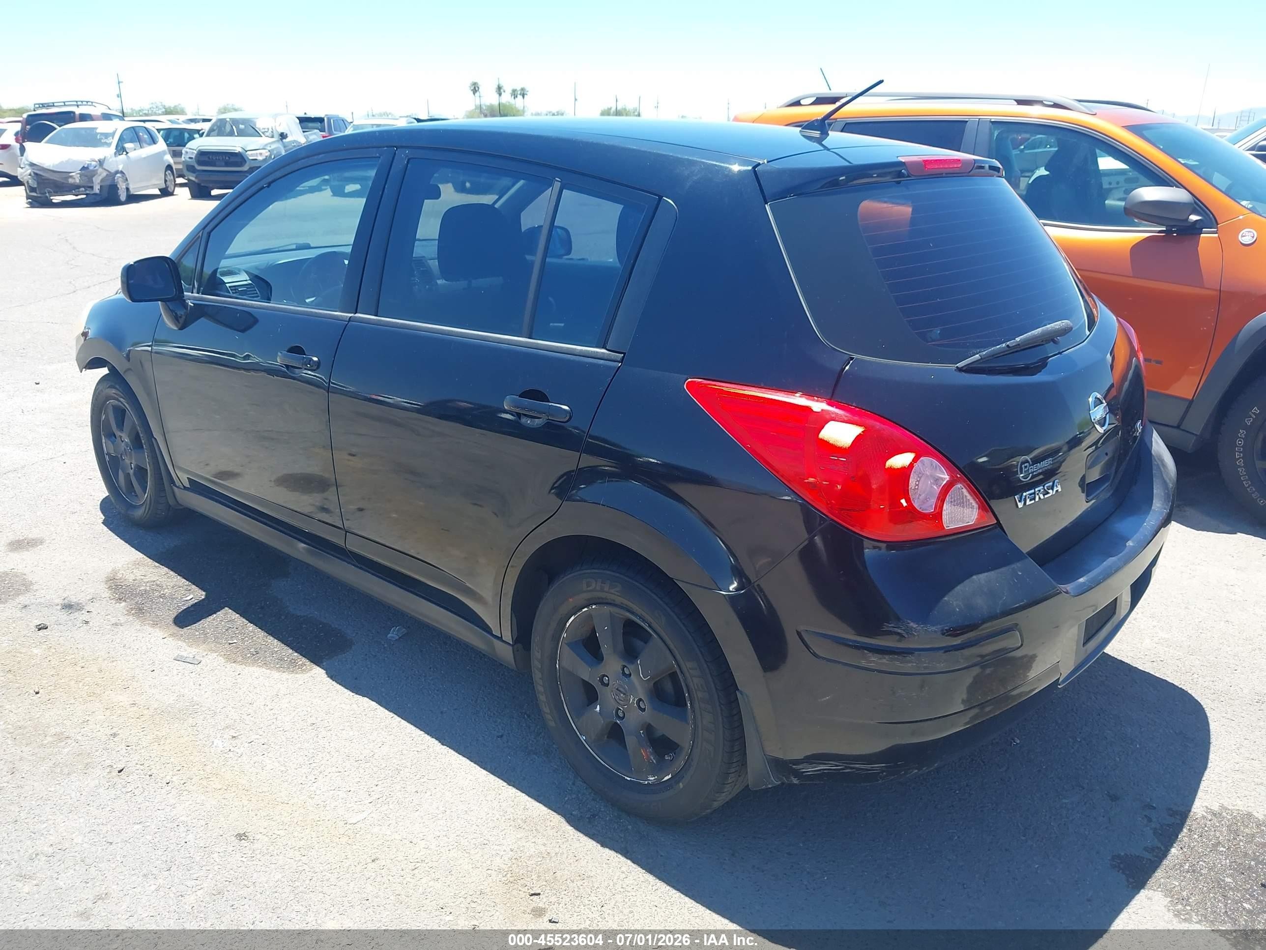 2009 Nissan Versa 1.8sl Black vin: 3N1BC13E09L411804