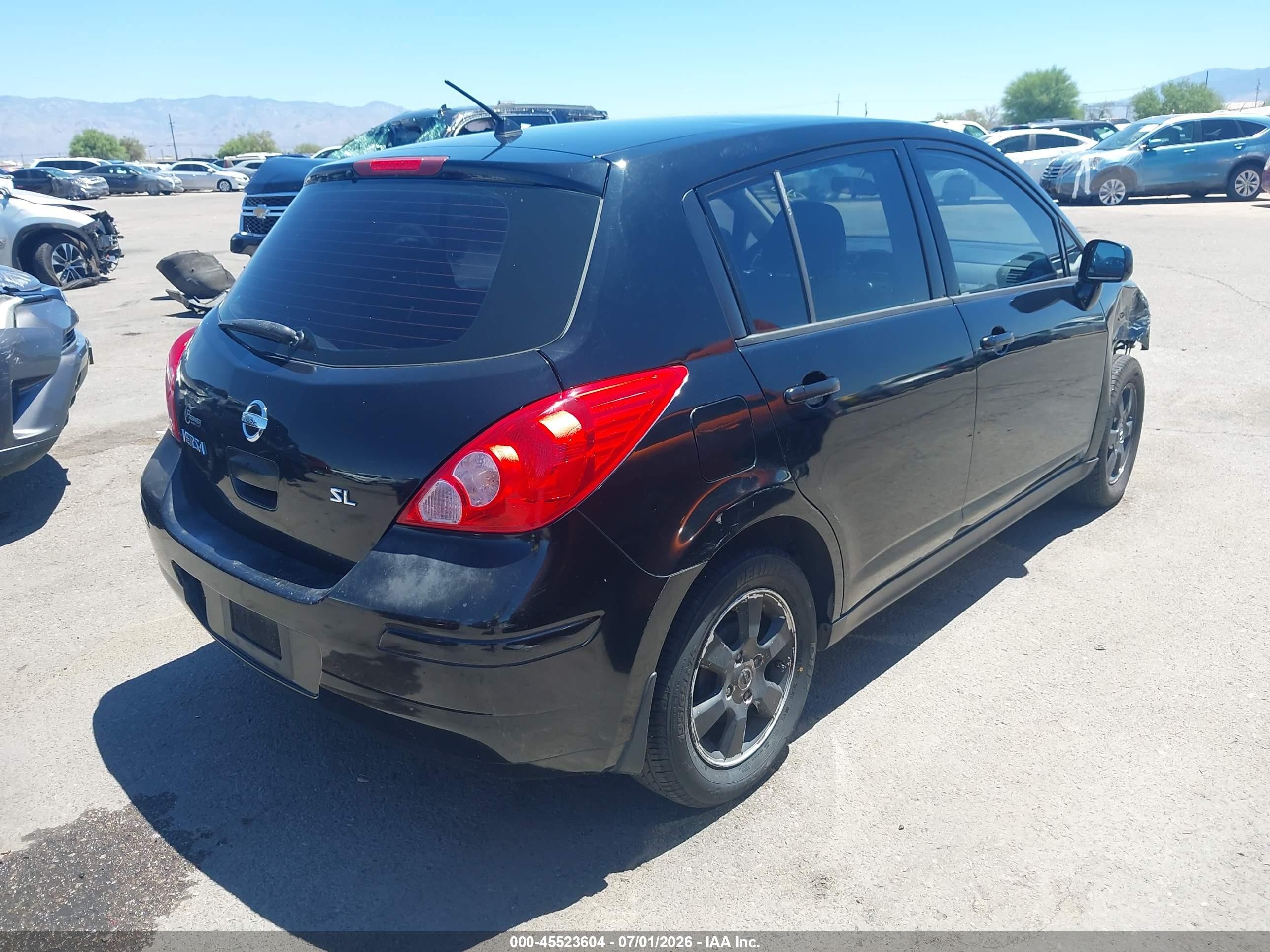 2009 Nissan Versa 1.8sl Black vin: 3N1BC13E09L411804