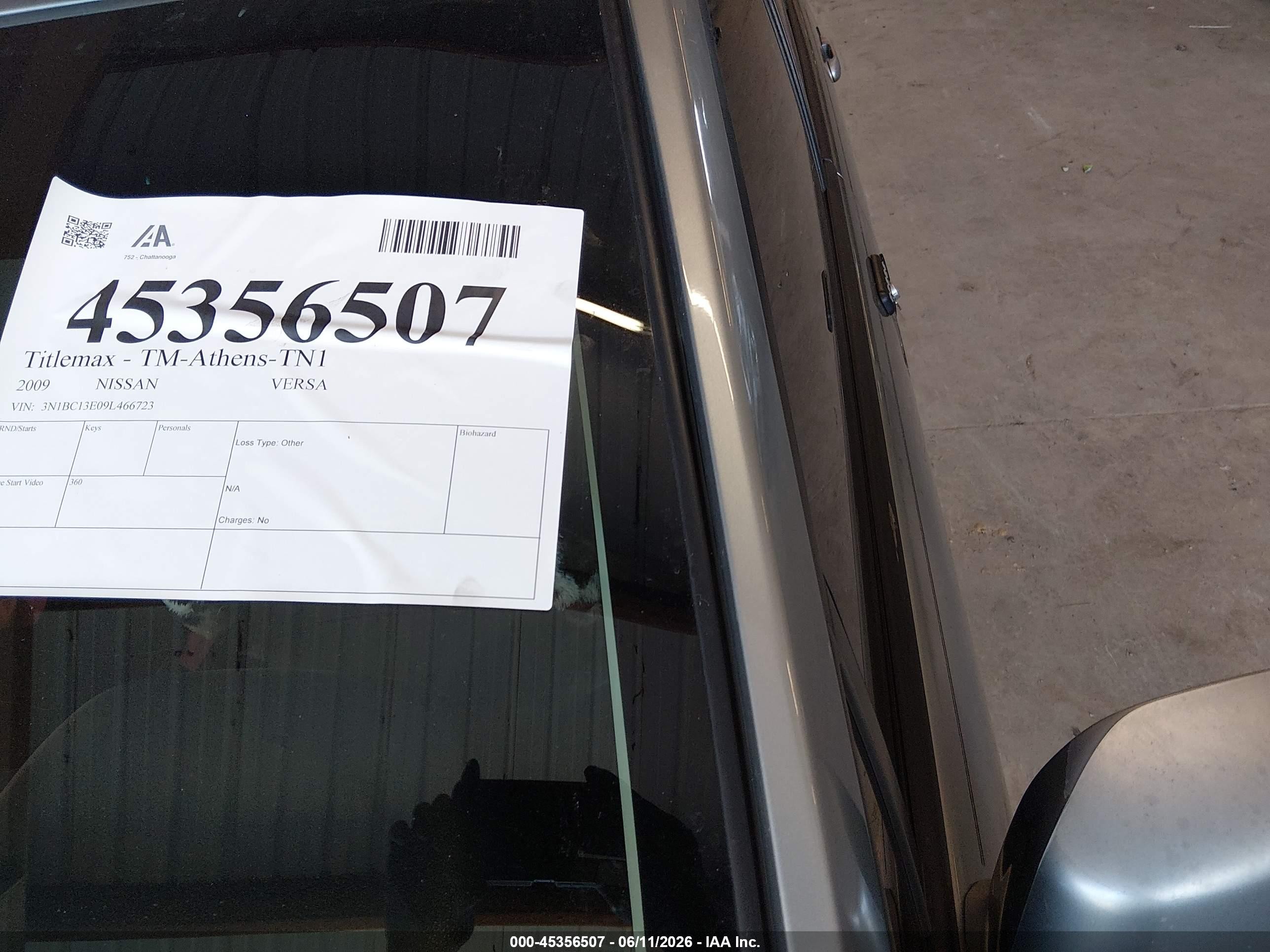 2009 Nissan Versa 1.8s Gray vin: 3N1BC13E09L466723