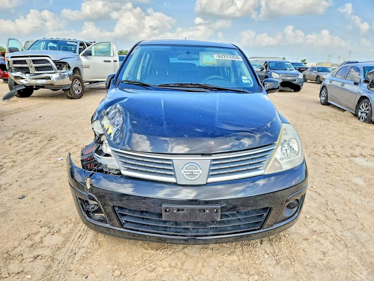2007 Nissan Versa 1.8 S Black vin: 3N1BC13E17L376638