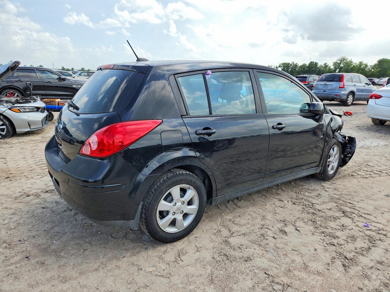 2007 Nissan Versa 1.8 S Black vin: 3N1BC13E17L376638