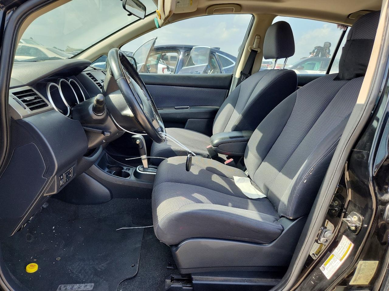 2007 Nissan Versa 1.8 S Black vin: 3N1BC13E17L376638
