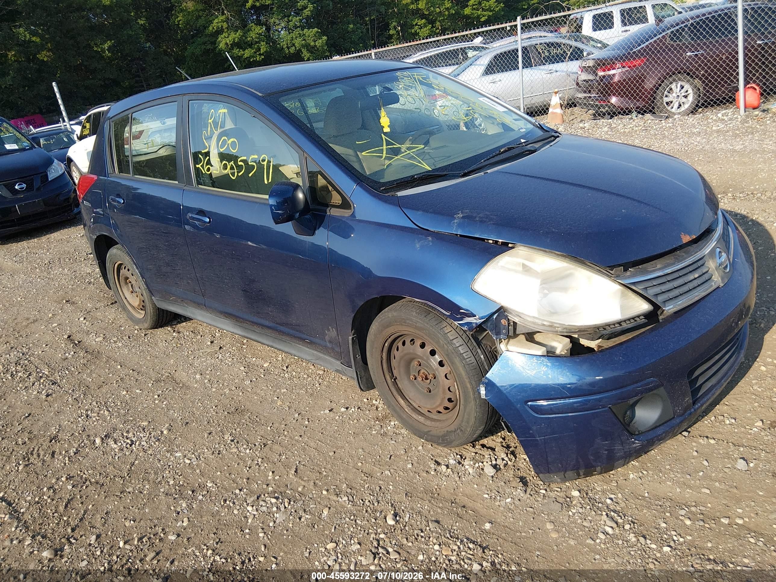 2007 Nissan Versa 1.8s Blue vin: 3N1BC13E17L386960