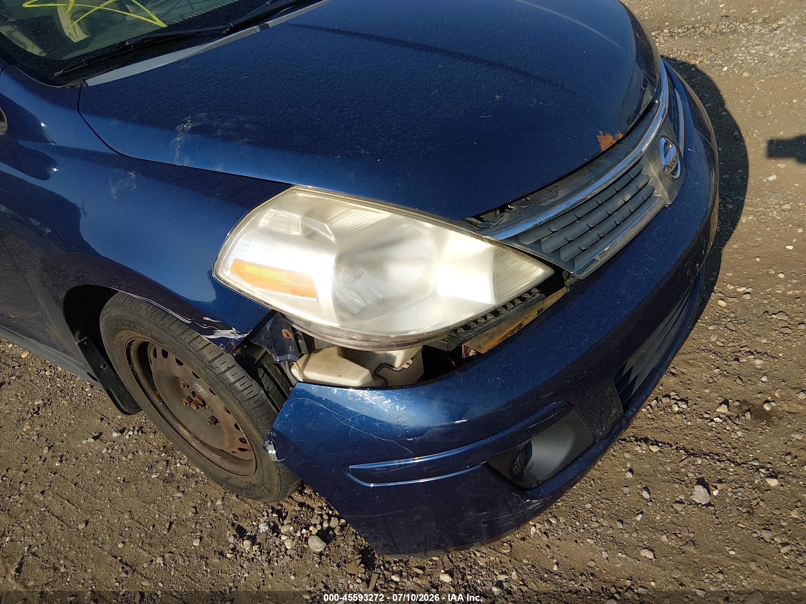 2007 Nissan Versa 1.8s Blue vin: 3N1BC13E17L386960