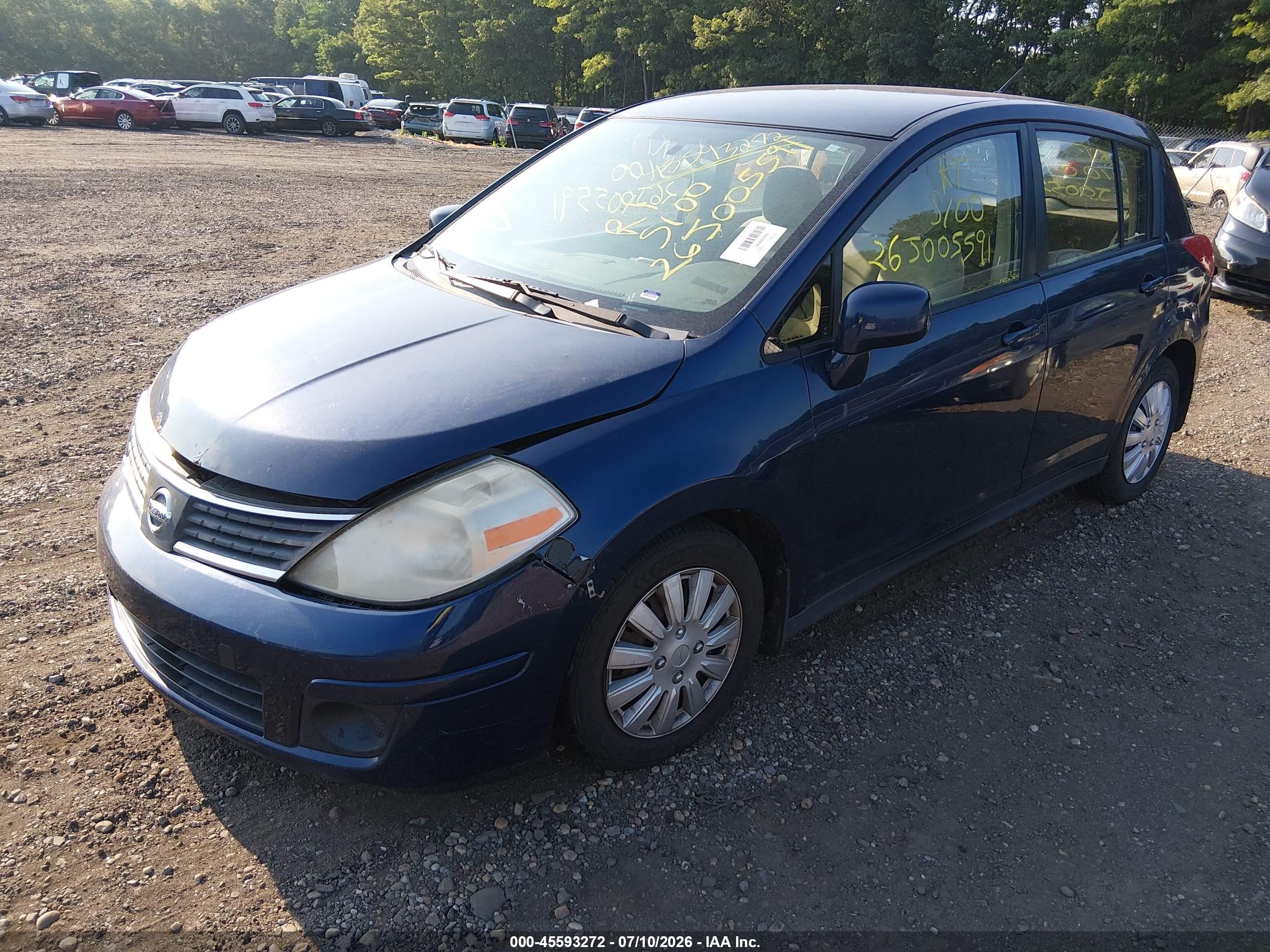 2007 Nissan Versa 1.8s Blue vin: 3N1BC13E17L386960