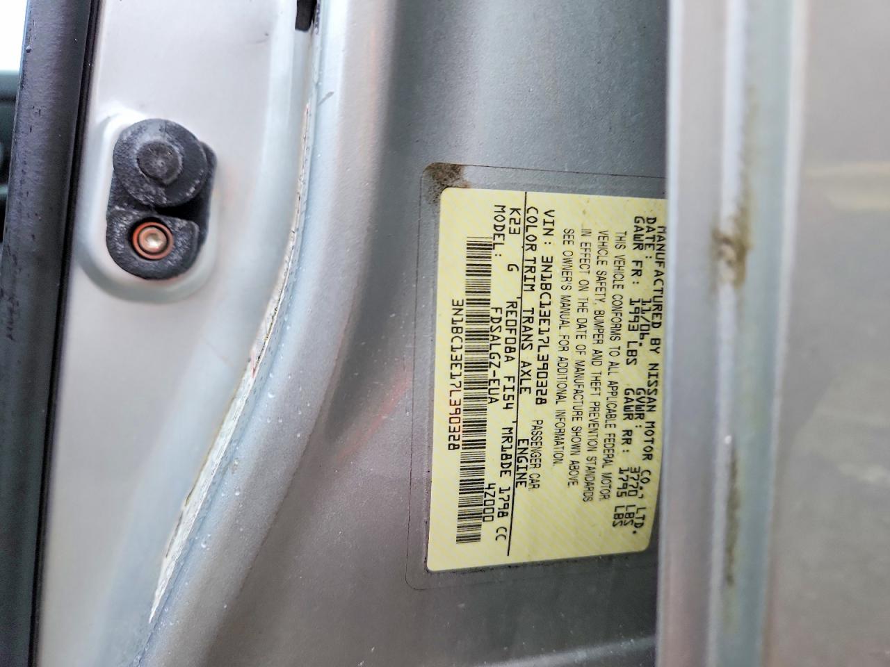 2007 Nissan Versa Silver vin: 3N1BC13E17L390328