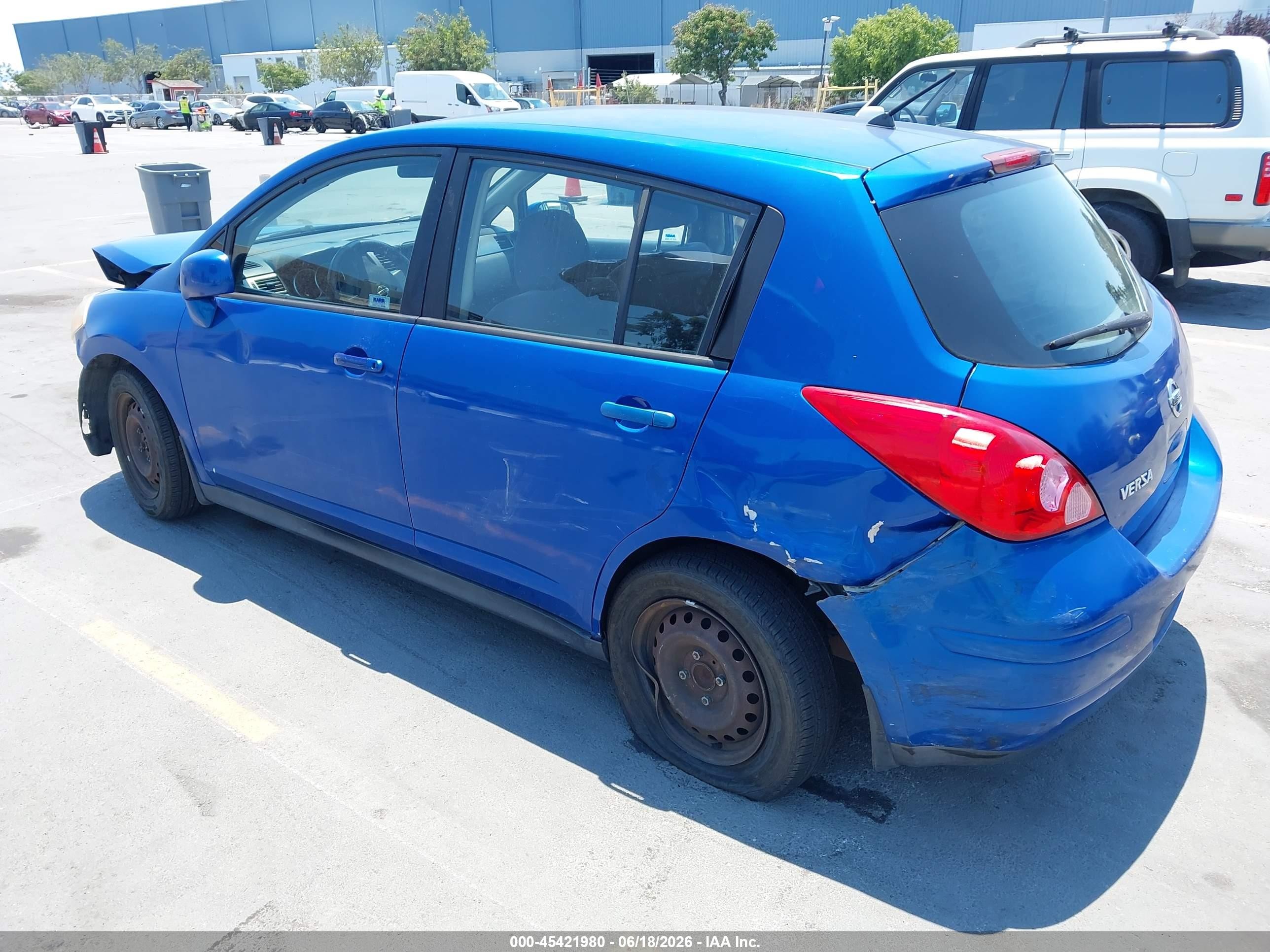 2008 Nissan Versa 1.8 S Blue vin: 3N1BC13E18L371246